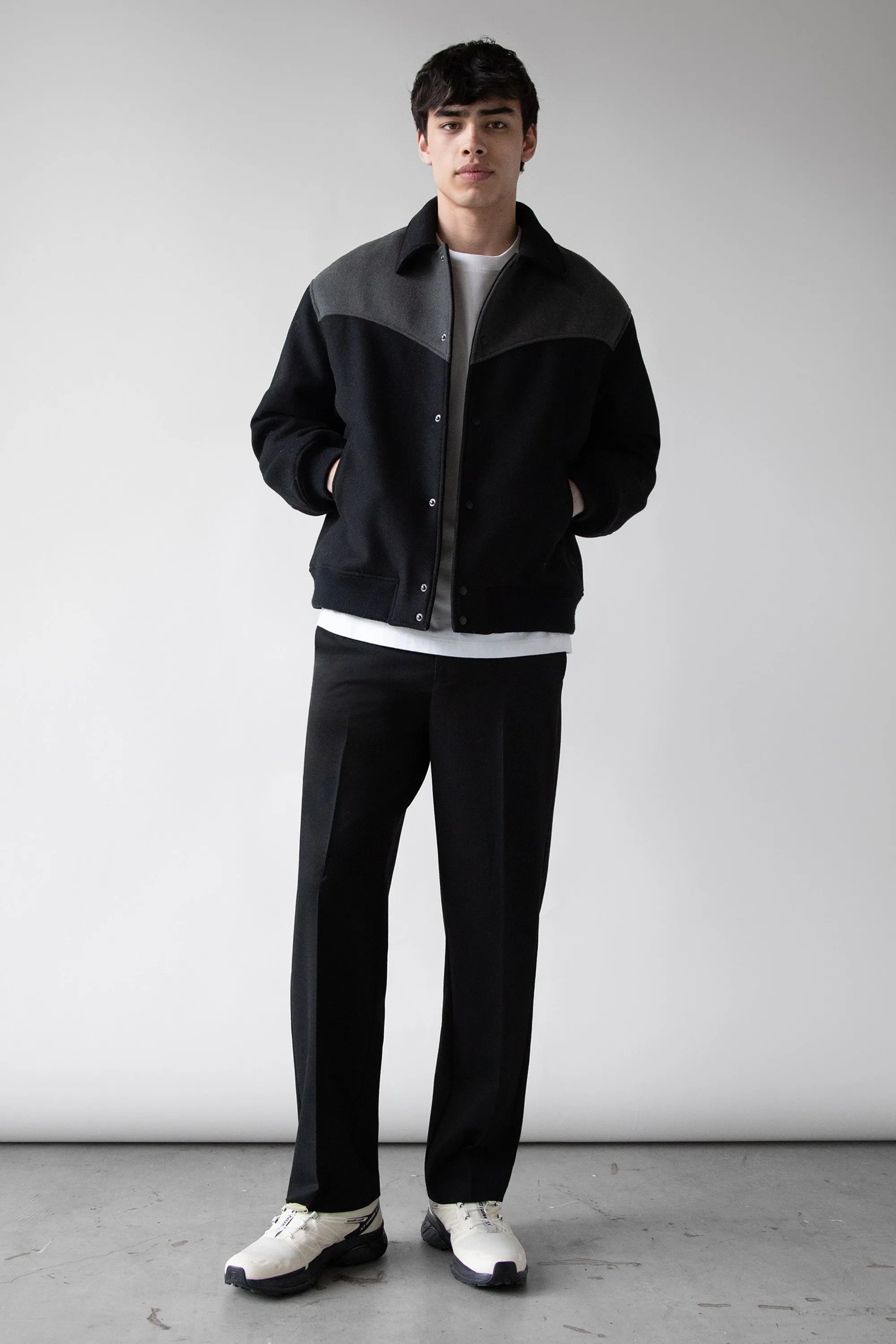 WESTERN INSPIRED WOOL-BLEND BOMBER JACKET sold by OAK AND FORT product image thumbnail 3