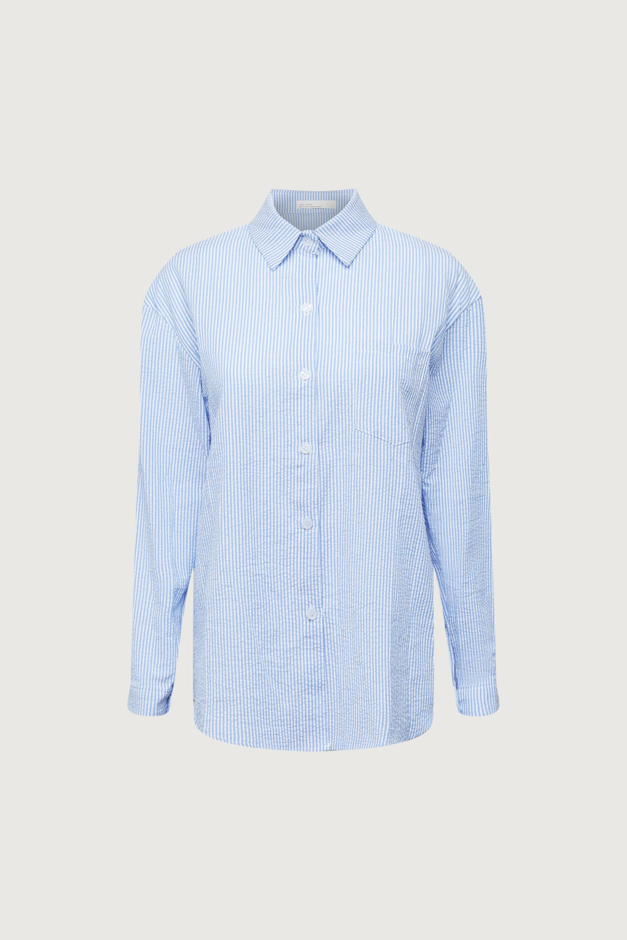 TEXTURED PINSTRIPE BUTTON UP SHIRT sold by OAK AND FORT product image thumbnail 5