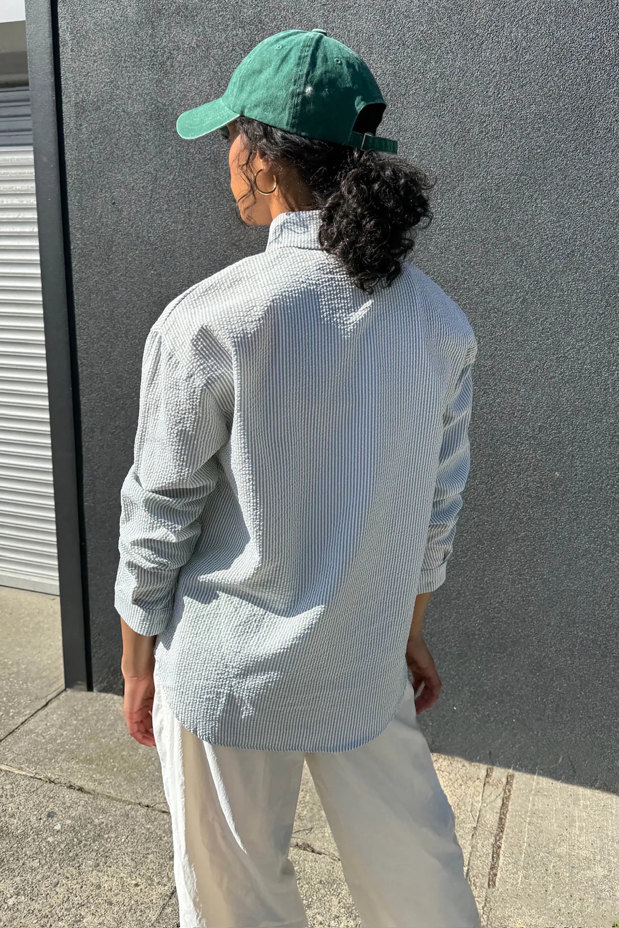 TEXTURED PINSTRIPE BUTTON UP SHIRT sold by OAK AND FORT product image thumbnail 4