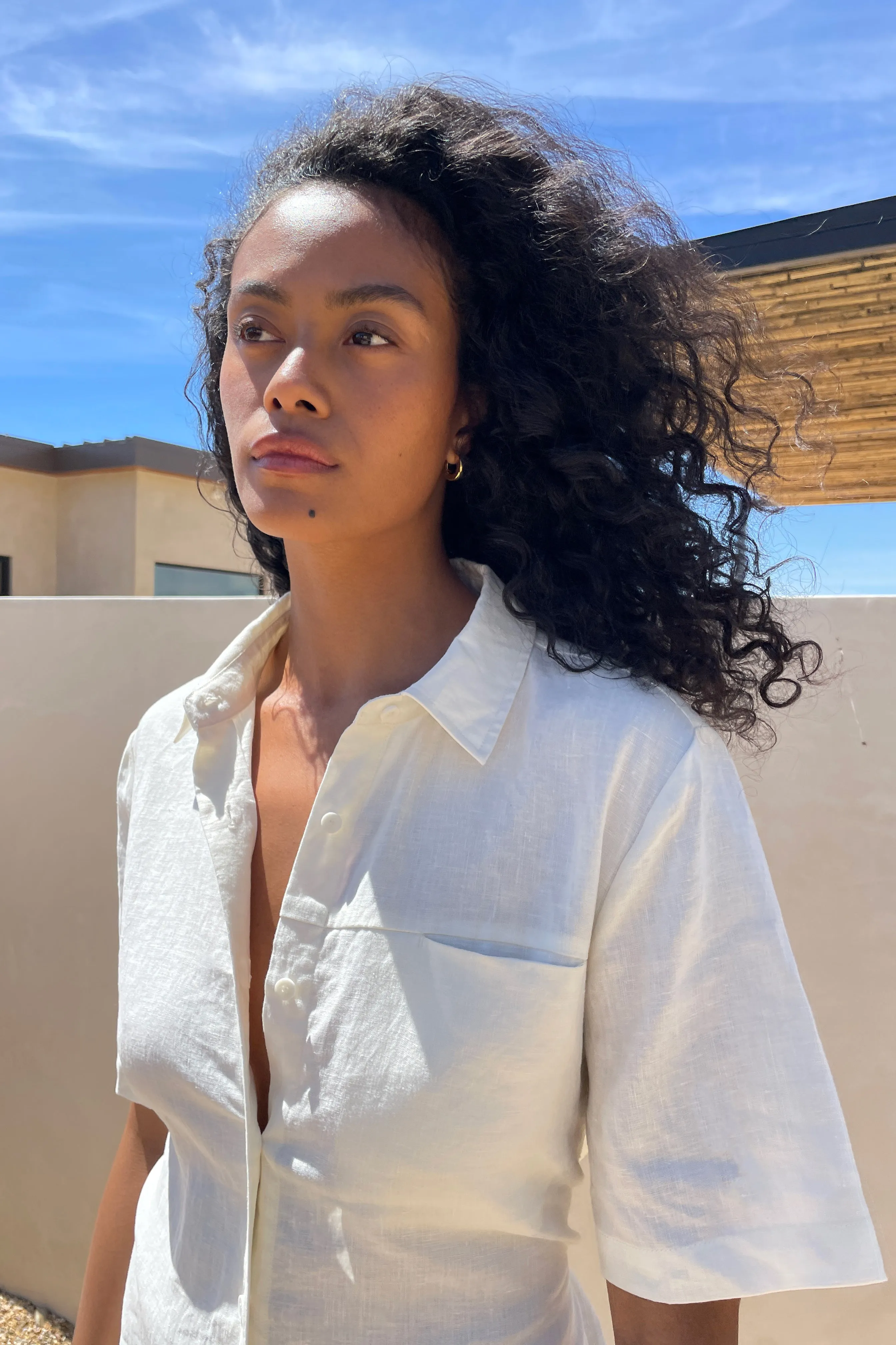 100% LINEN SHIRT DRESS sold by OAK AND FORT product image thumbnail 2