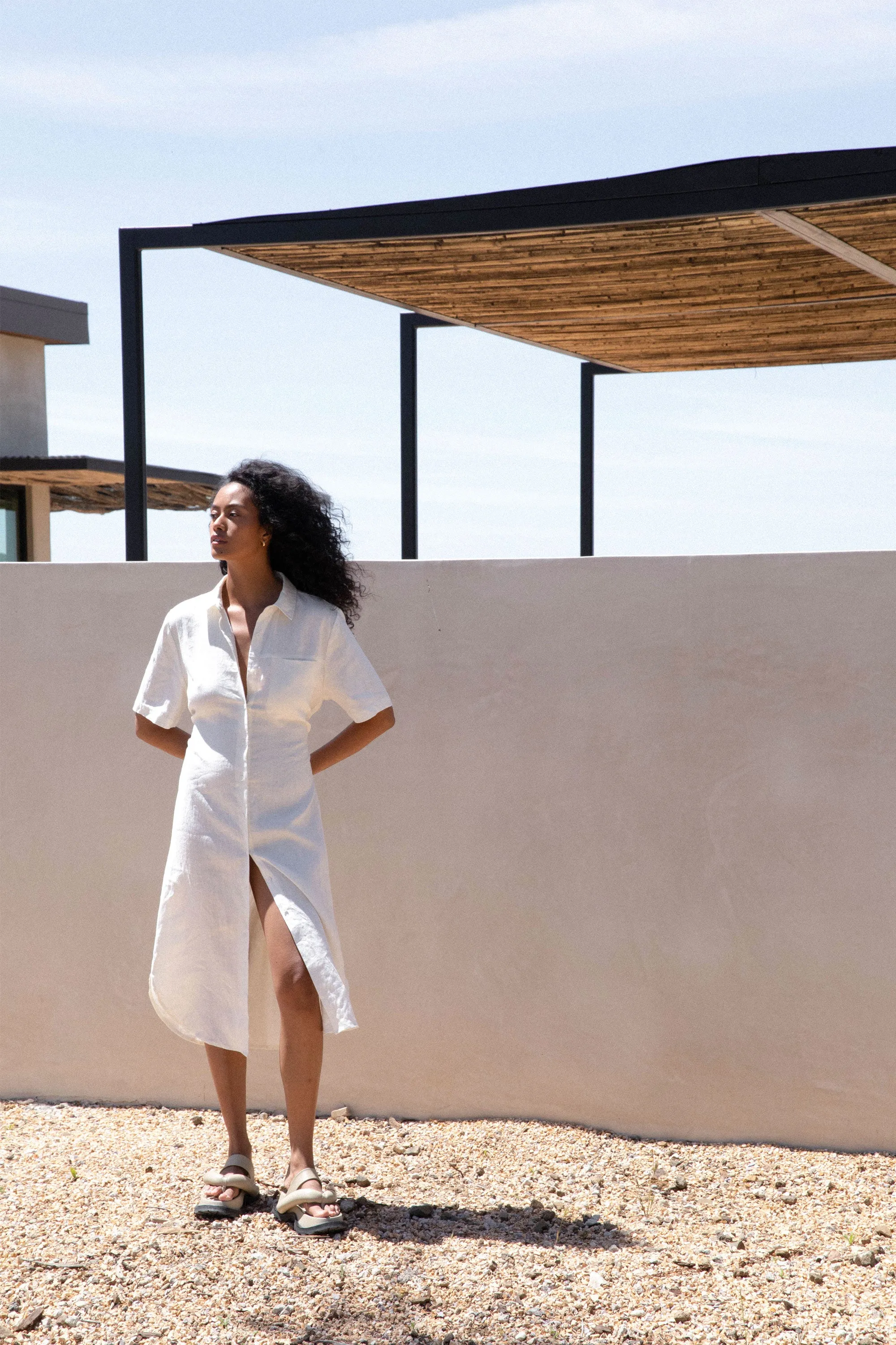 100% LINEN SHIRT DRESS sold by OAK AND FORT