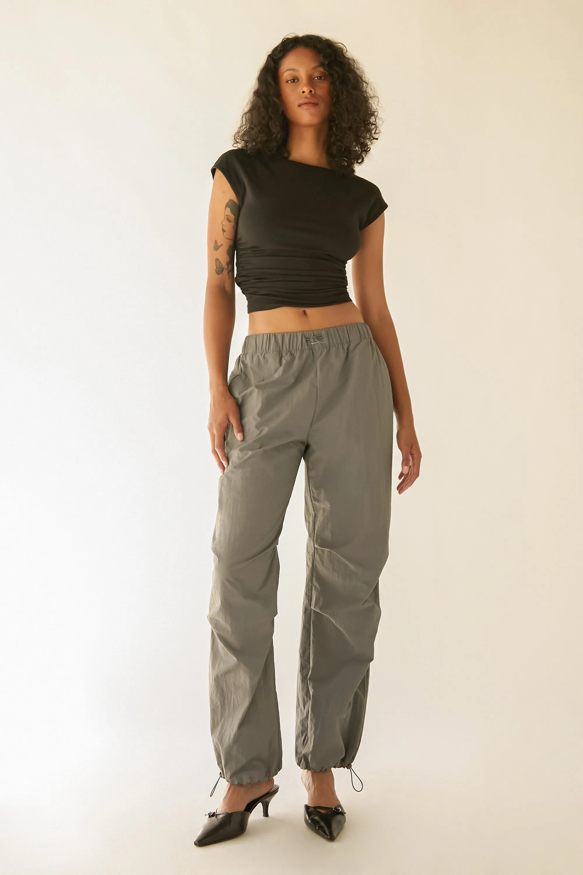 RECYCLED NYLON PARACHUTE PANT sold by OAK AND FORT