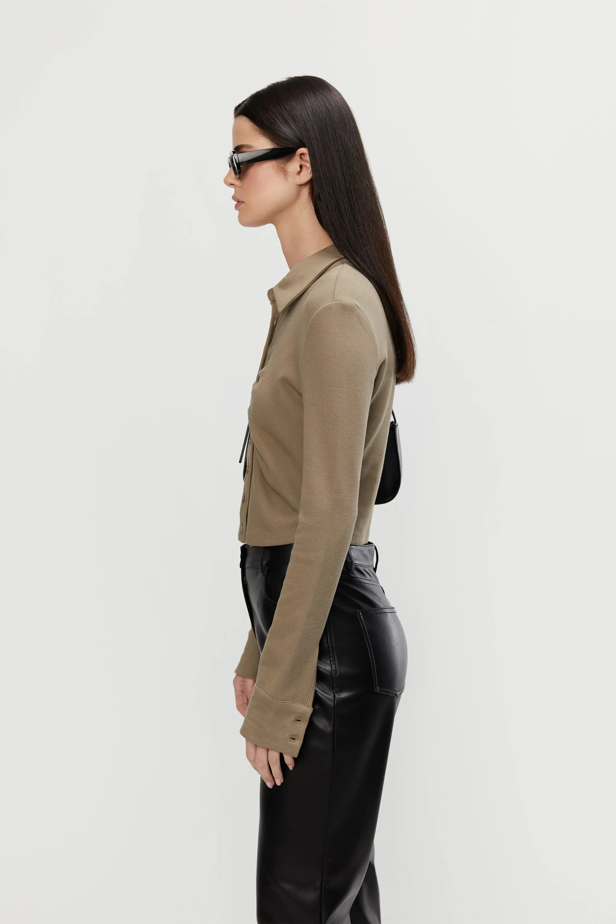 GATHERED BUTTON-UP sold by OAK AND FORT product image thumbnail 3