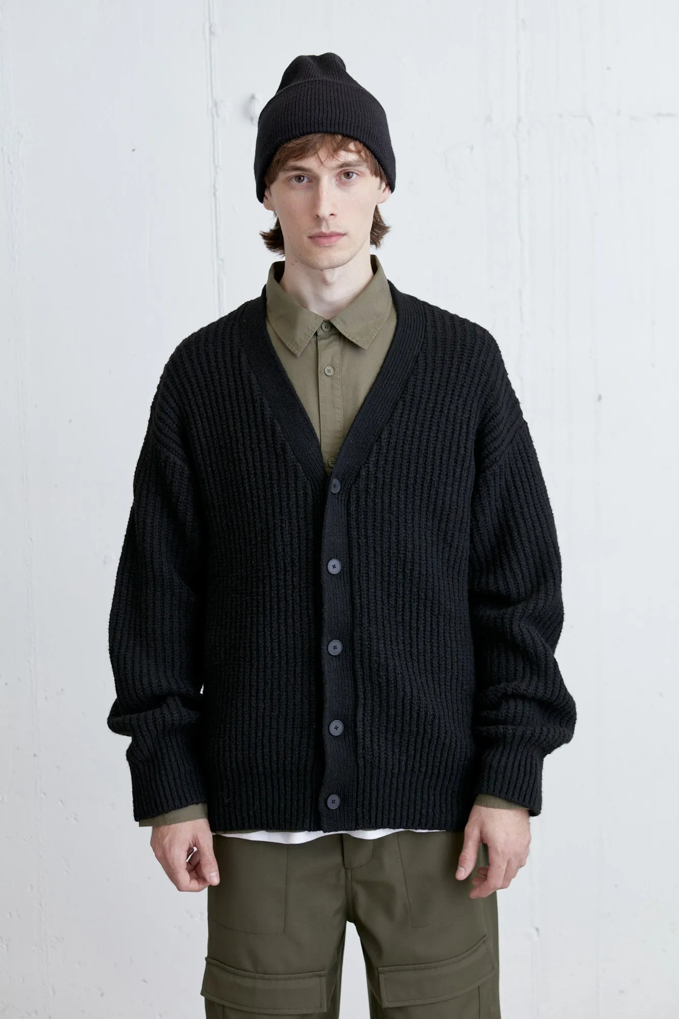 RIB-KNIT CARDIGAN sold by OAK AND FORT product image thumbnail 3