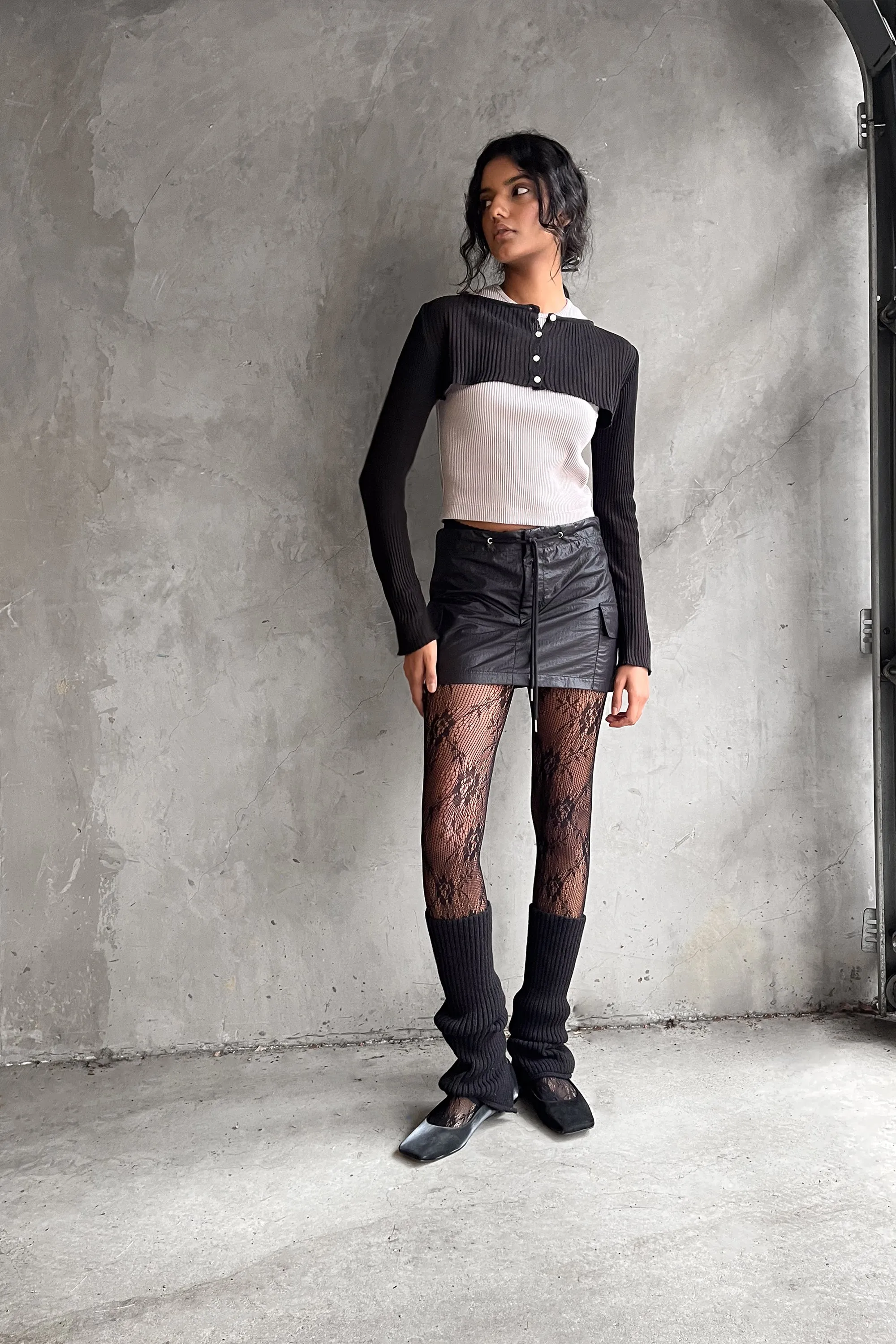 ULTRA CROPPED BUTTON UP TOP sold by OAK AND FORT product image thumbnail 2