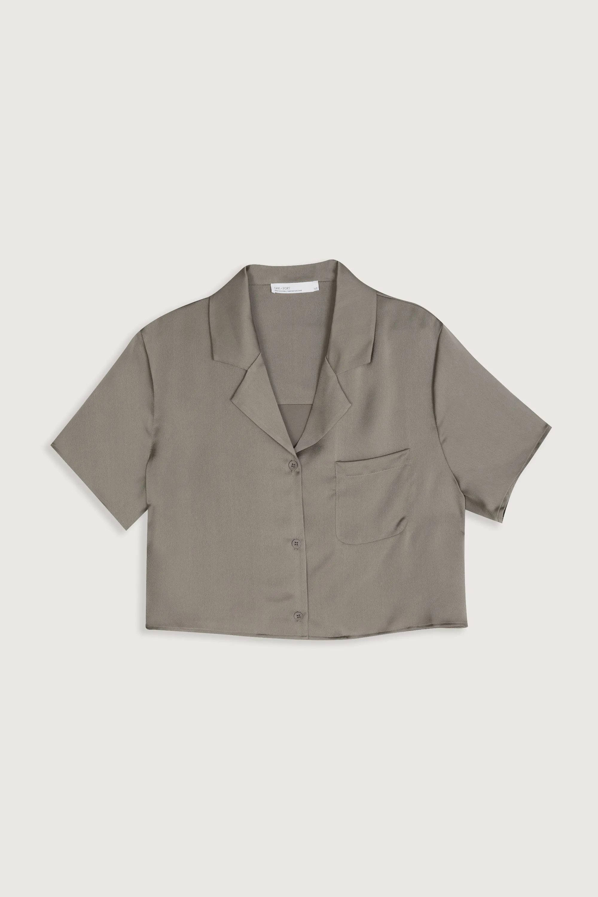 CROPPED COLLARED SHIRT sold by OAK AND FORT product image thumbnail 5