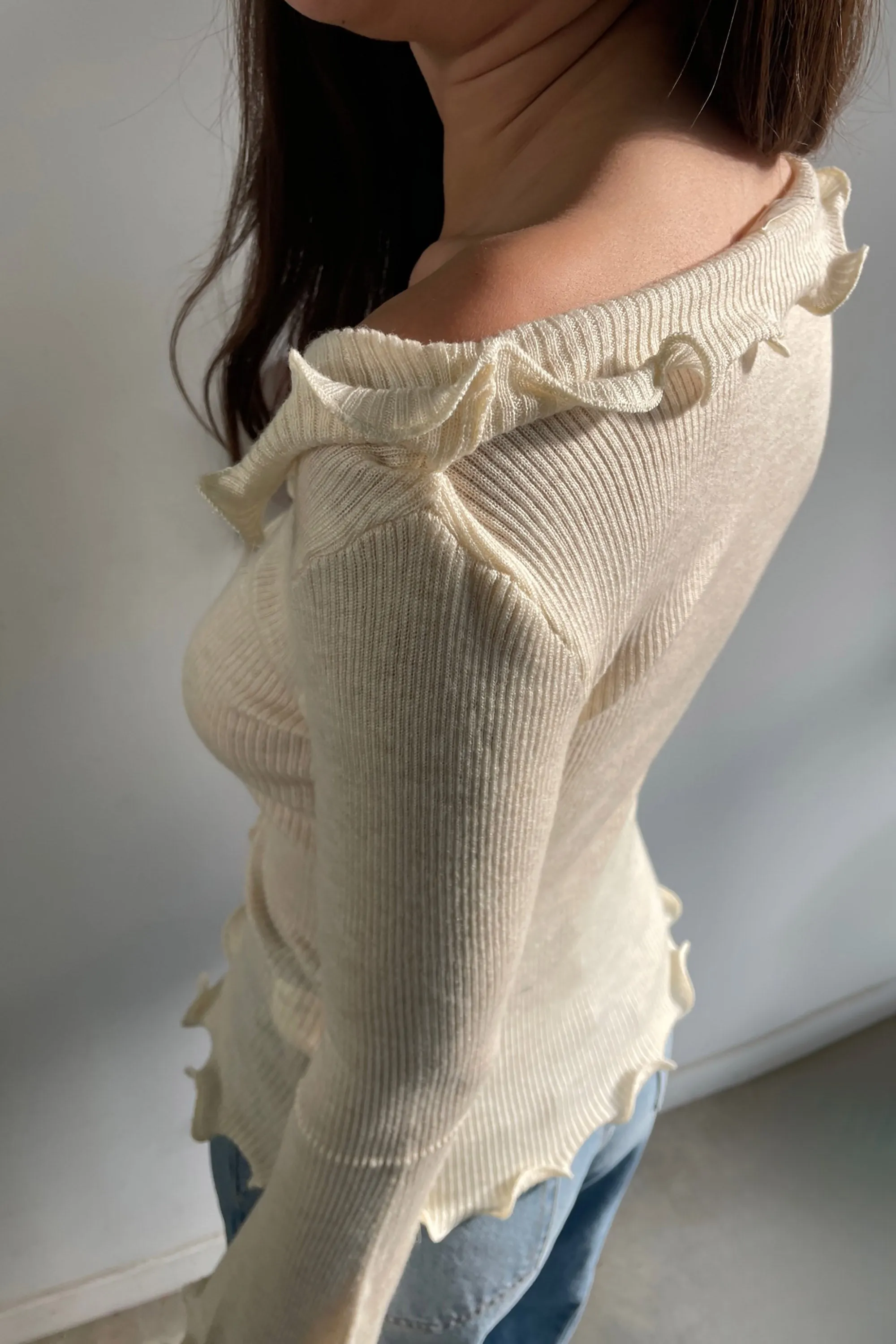 TOP WITH RUFFLE DETAIL sold by OAK AND FORT product image thumbnail 3