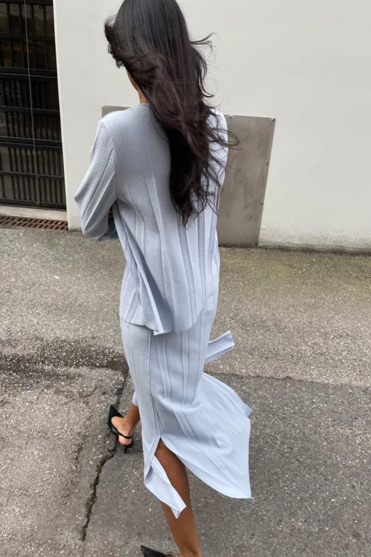 WIDE RIBBED MIDI SKIRT sold by OAK AND FORT