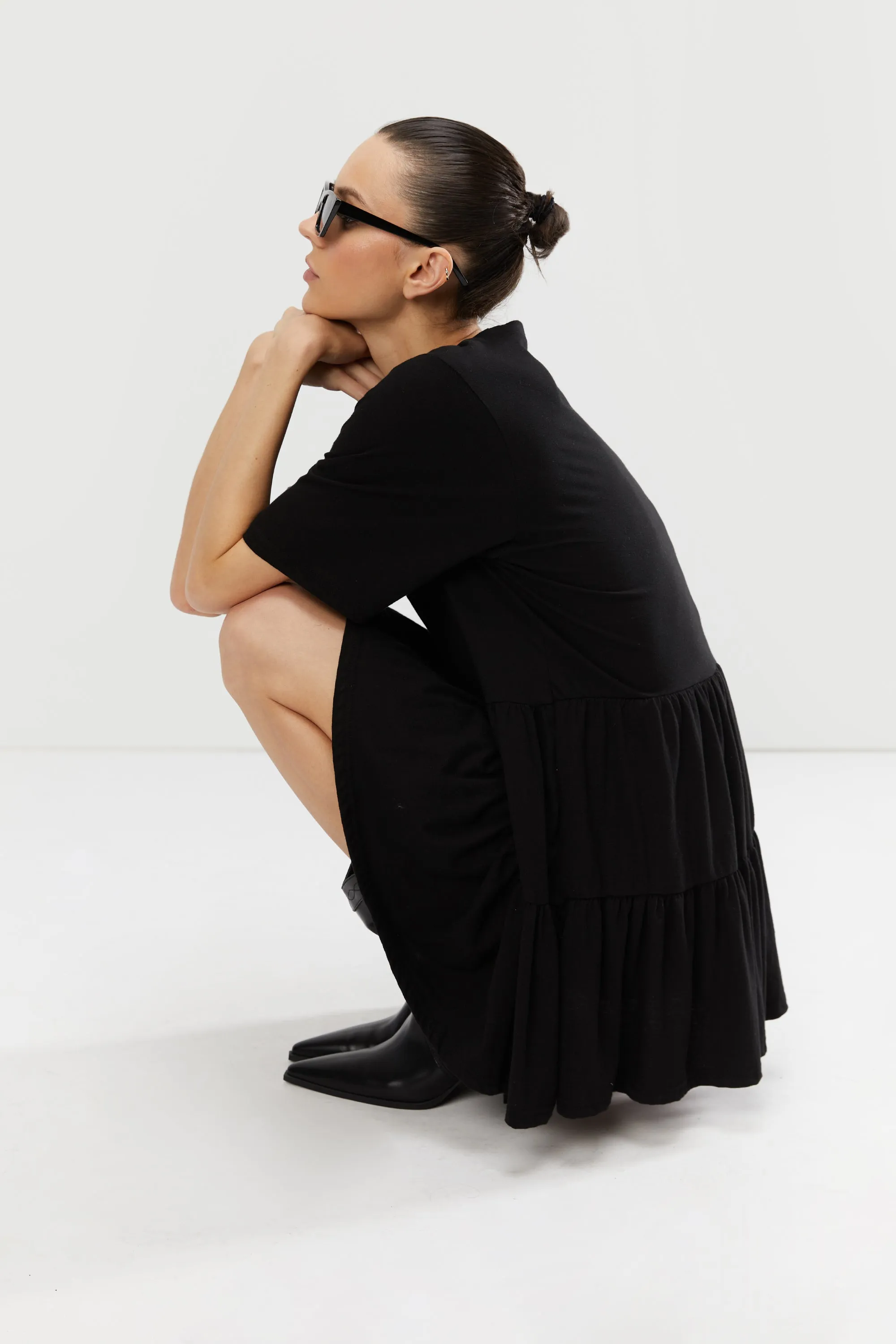 TIERED T-SHIRT DRESS sold by OAK AND FORT product image thumbnail 3