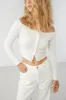 OFF SHOULDER BUTTONED FRONT TOP sold by OAK AND FORT