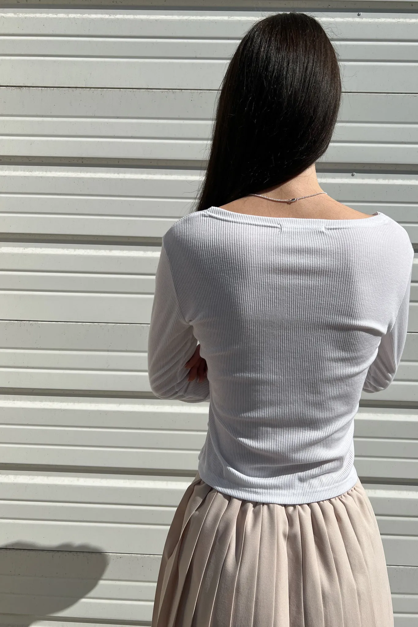 WRAP LONG SLEEVE TOP sold by OAK AND FORT product image thumbnail 4