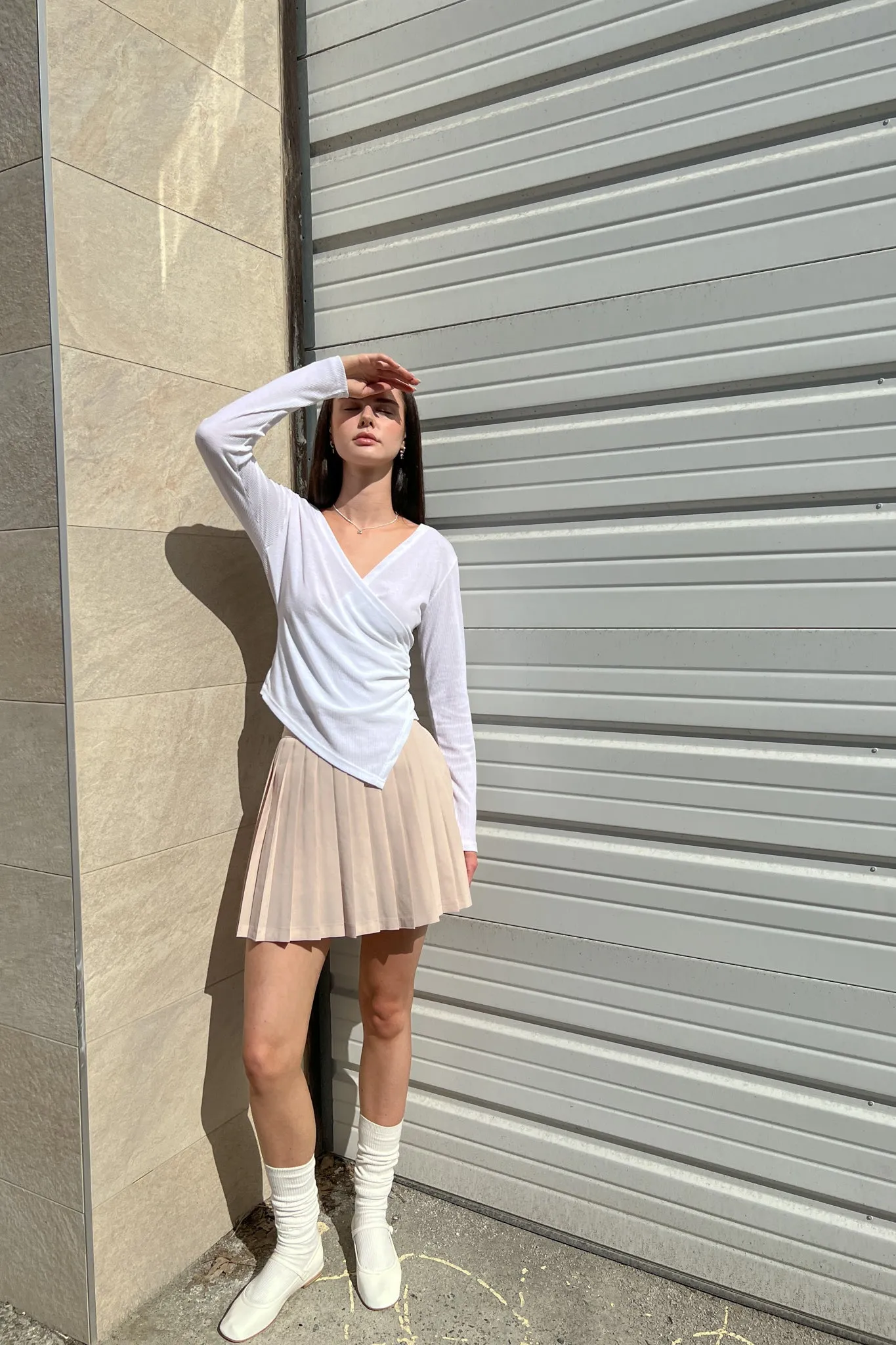 WRAP LONG SLEEVE TOP sold by OAK AND FORT product image thumbnail 3