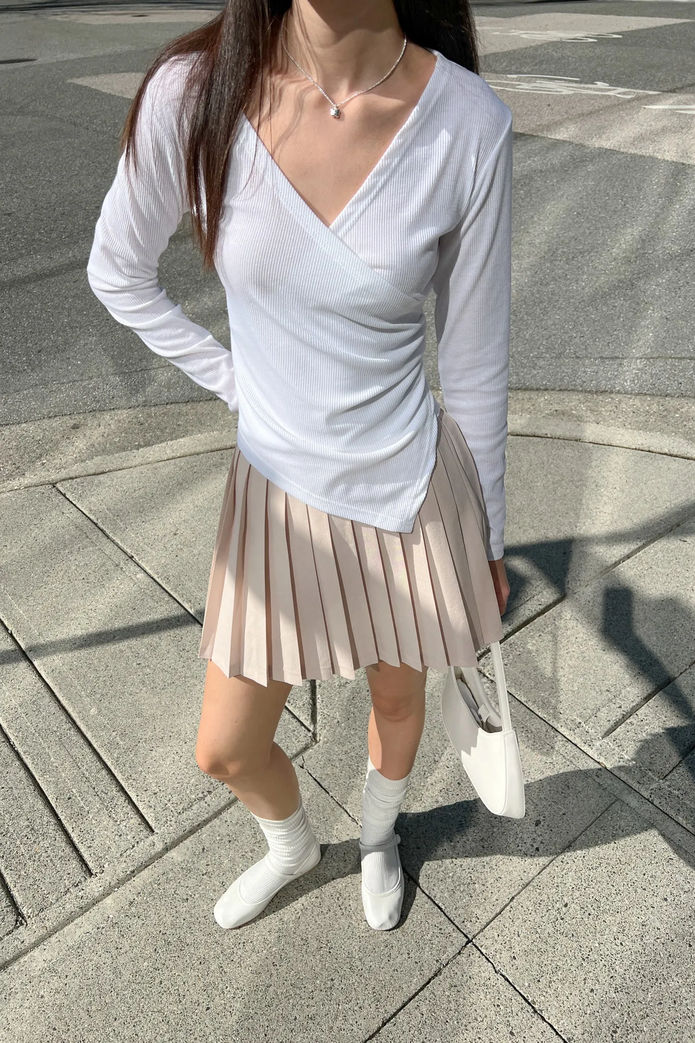 WRAP LONG SLEEVE TOP sold by OAK AND FORT product image thumbnail 2