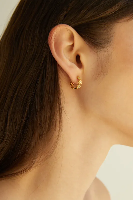 FLORAL DOTTED HOOPS sold by OAK AND FORT