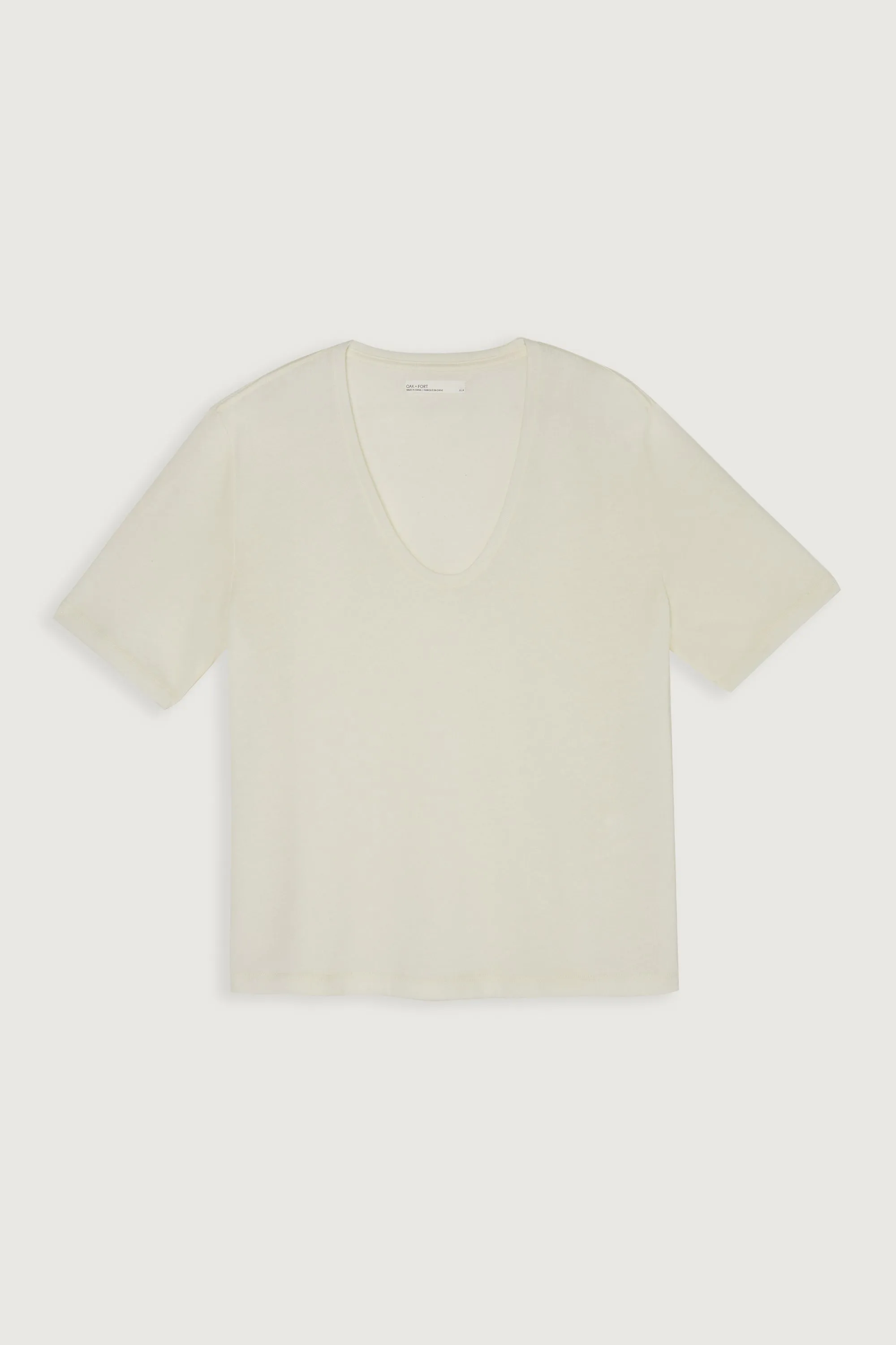 LINEN BLEND T-SHIRT sold by OAK AND FORT product image thumbnail 4