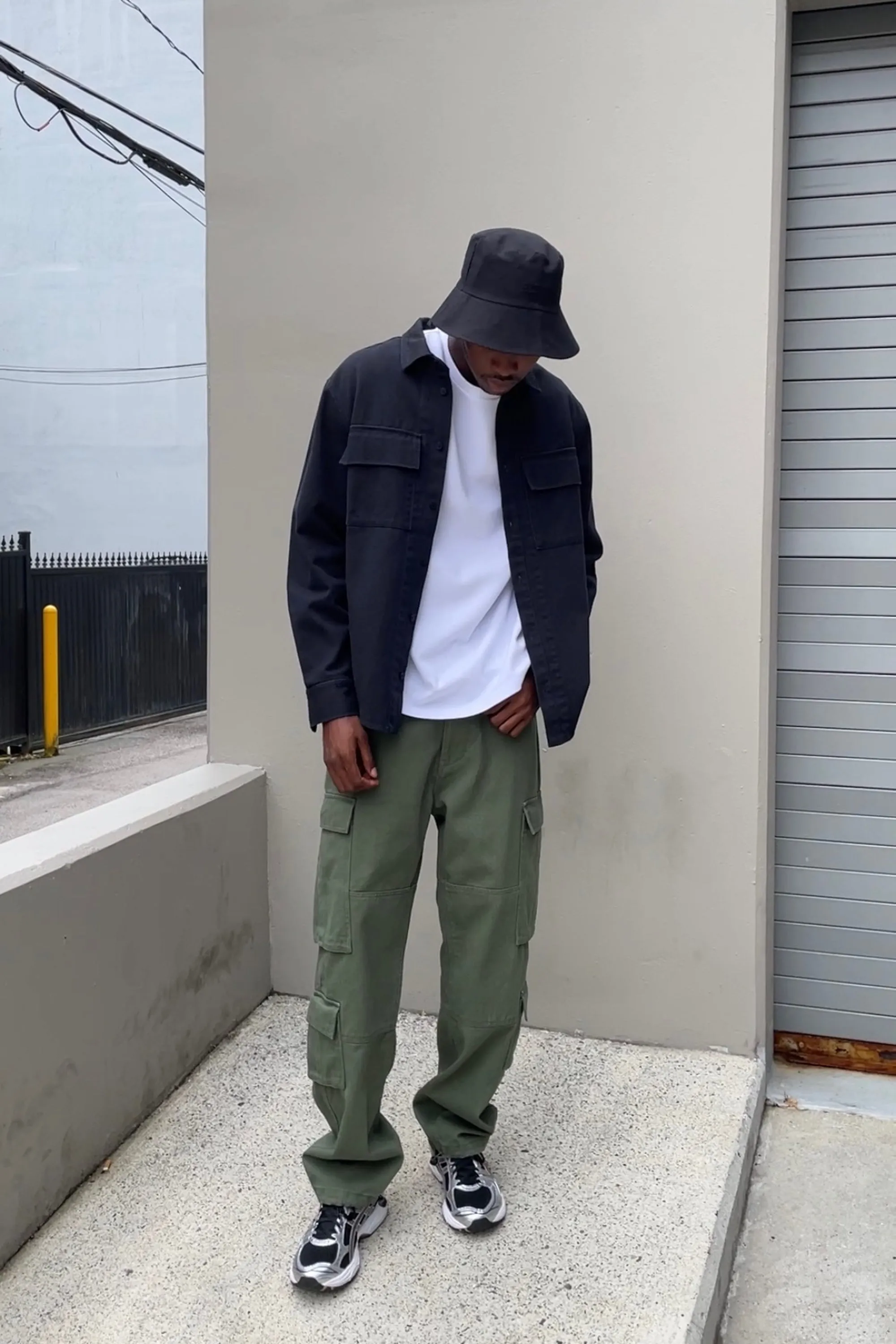 WIDE LEG CARGO CHINO PANT sold by OAK AND FORT