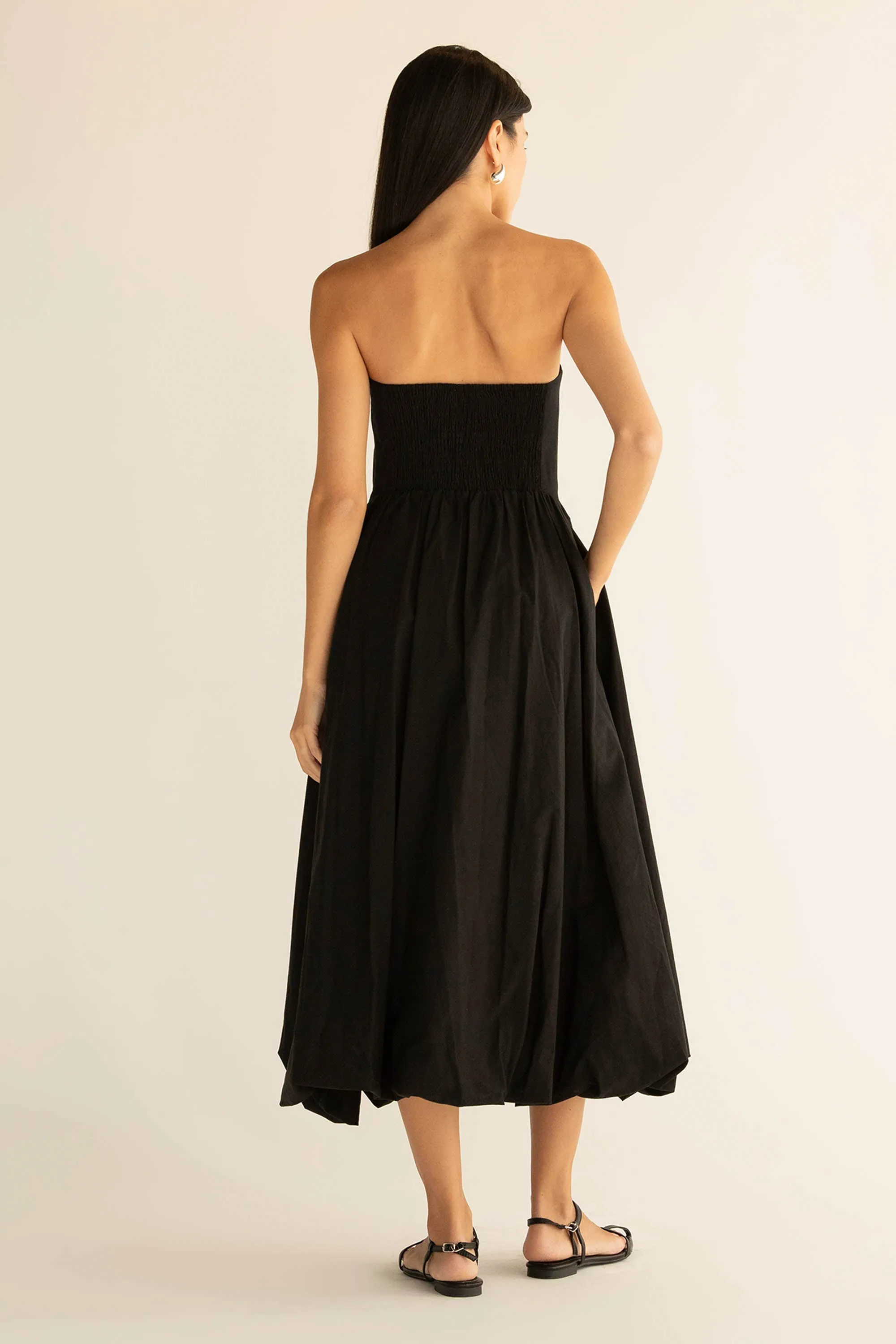 STRAPLESS BUBBLE HEM DRESS sold by OAK AND FORT product image thumbnail 5