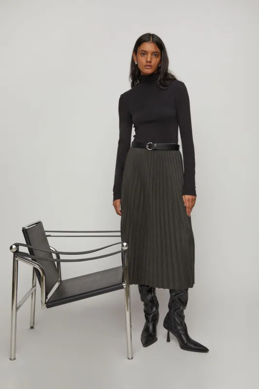 PLEATED MIDI SKIRT sold by OAK AND FORT