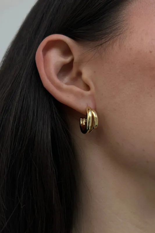 ORGANIC ASYMMETRICAL HOOP EARRINGS sold by OAK AND FORT