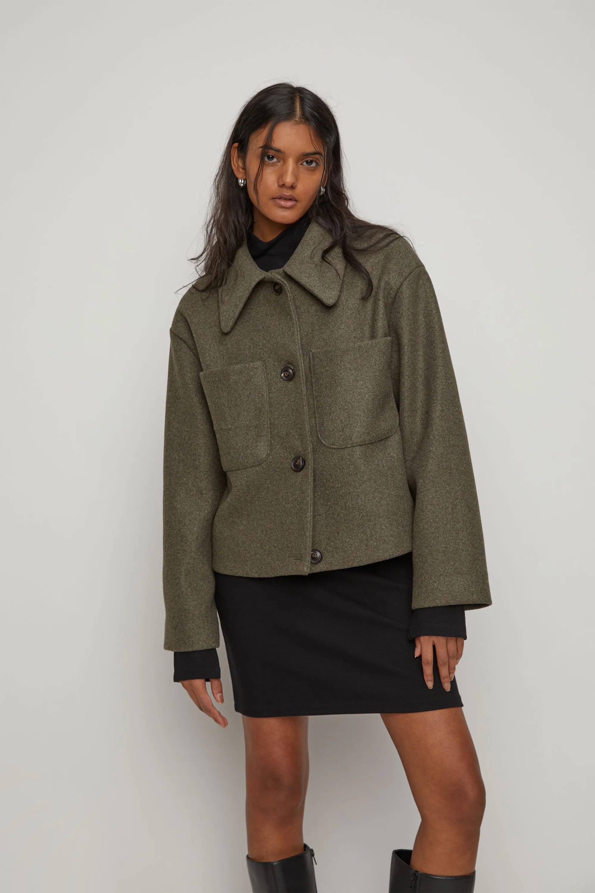 COLLARED SHORT JACKET sold by OAK AND FORT product image thumbnail 2