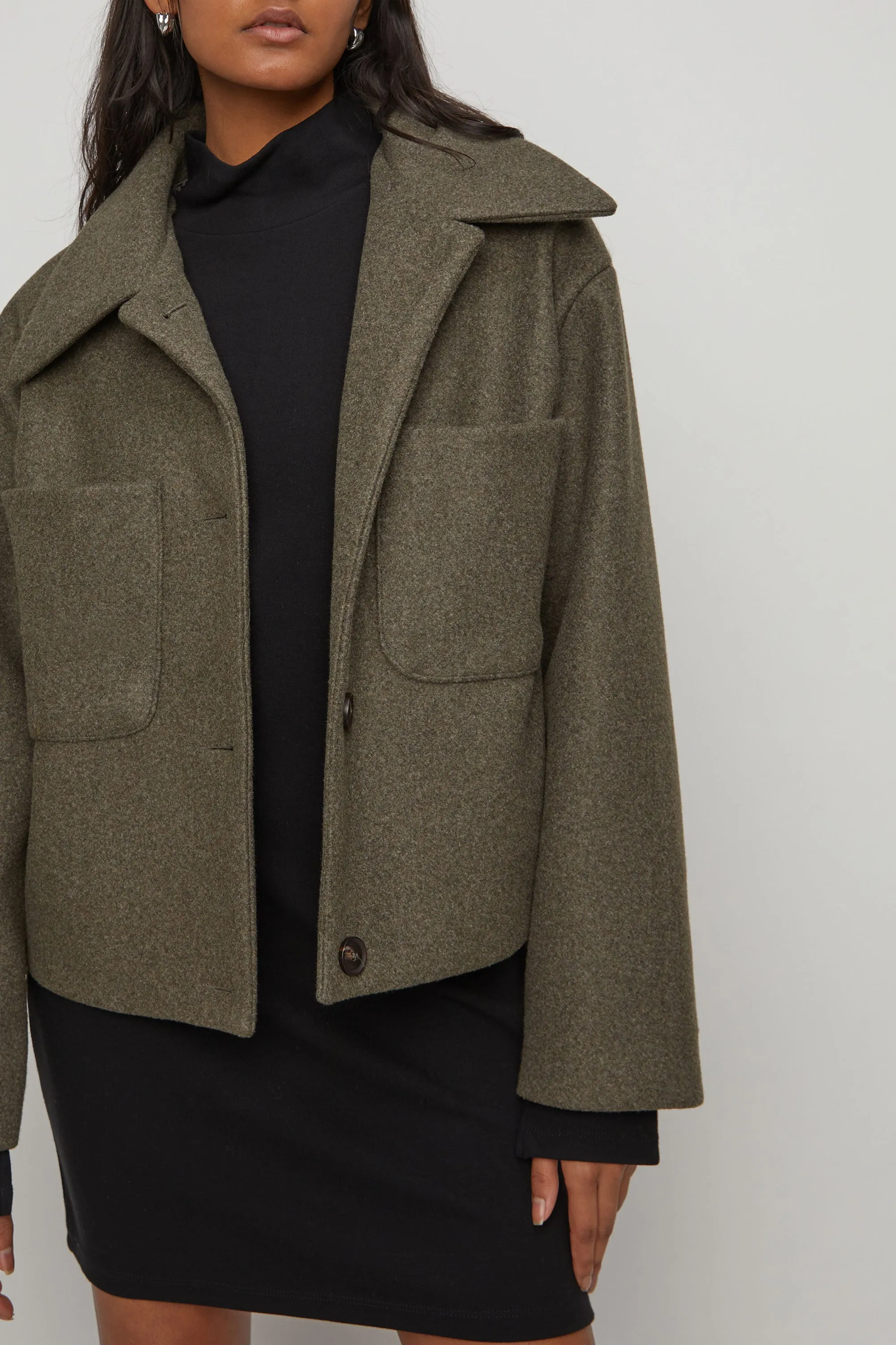 COLLARED SHORT JACKET sold by OAK AND FORT product image thumbnail 5