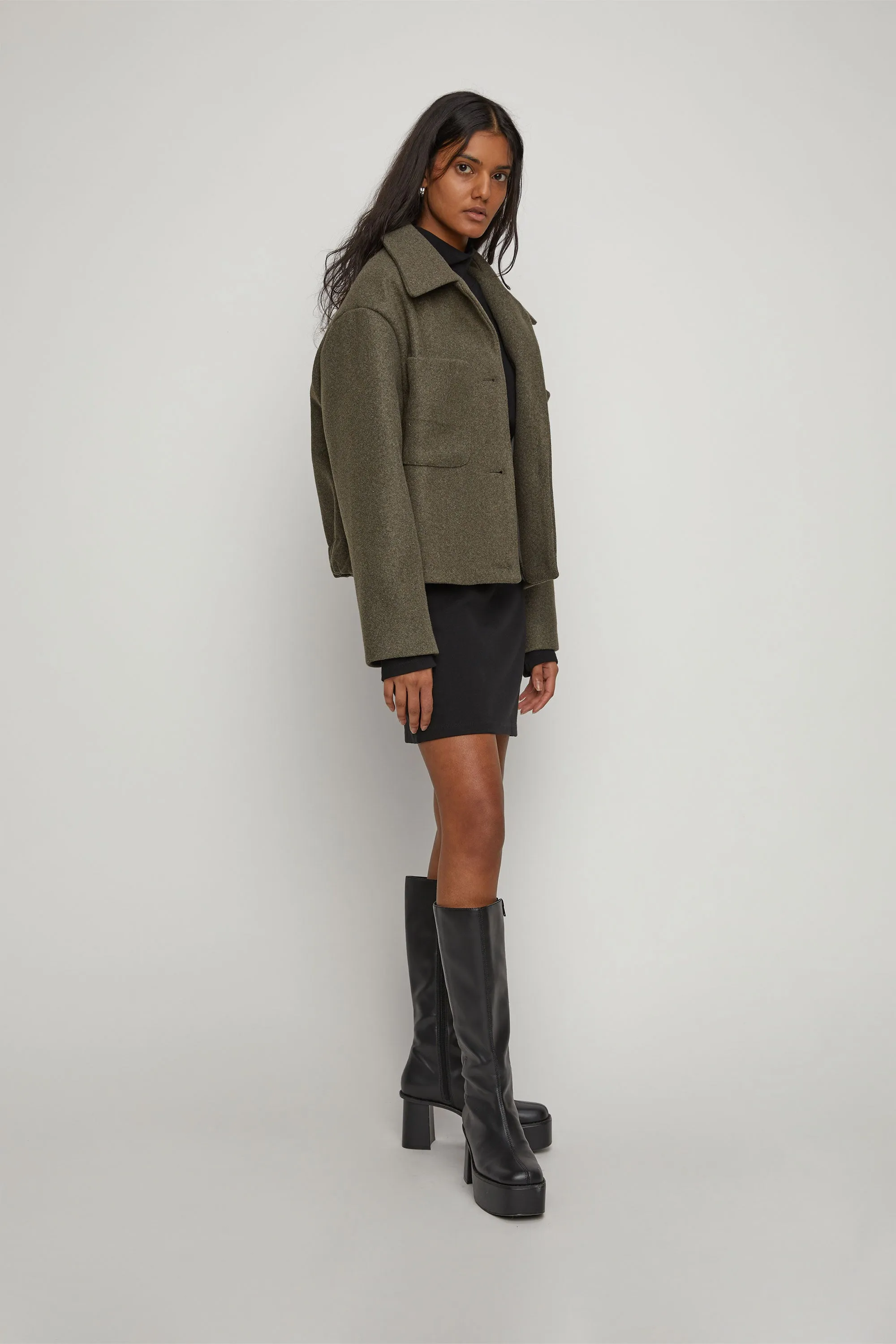 COLLARED SHORT JACKET sold by OAK AND FORT product image thumbnail 3