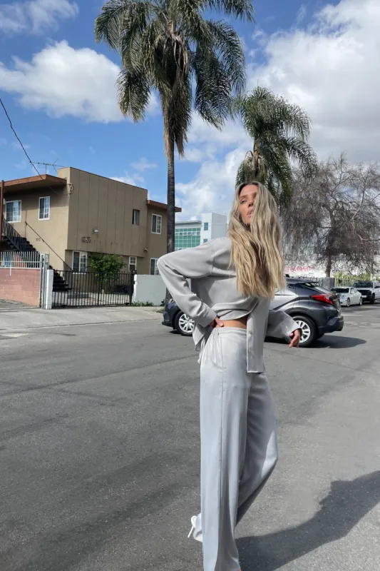 STRAIGHT SATIN PANT sold by OAK AND FORT