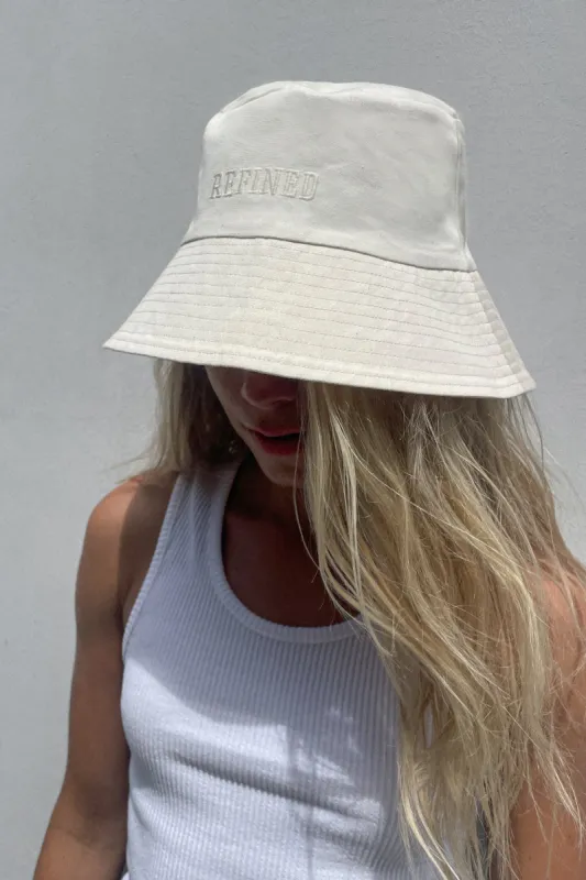 REFINED EMBROIDERED BUCKET HAT sold by OAK AND FORT