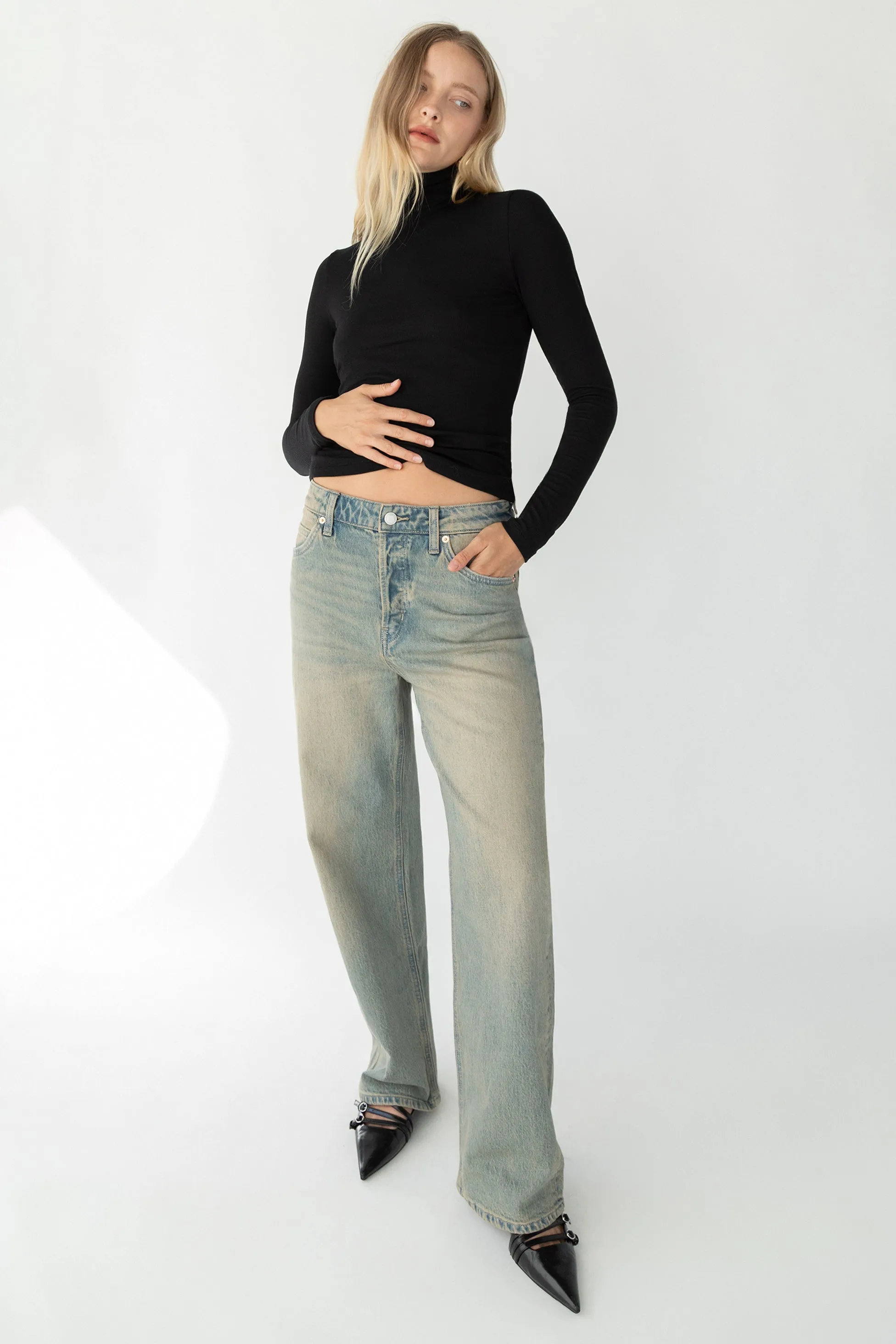 STRAIGHT LEG RELAXED FIT JEAN sold by OAK AND FORT product image thumbnail 2