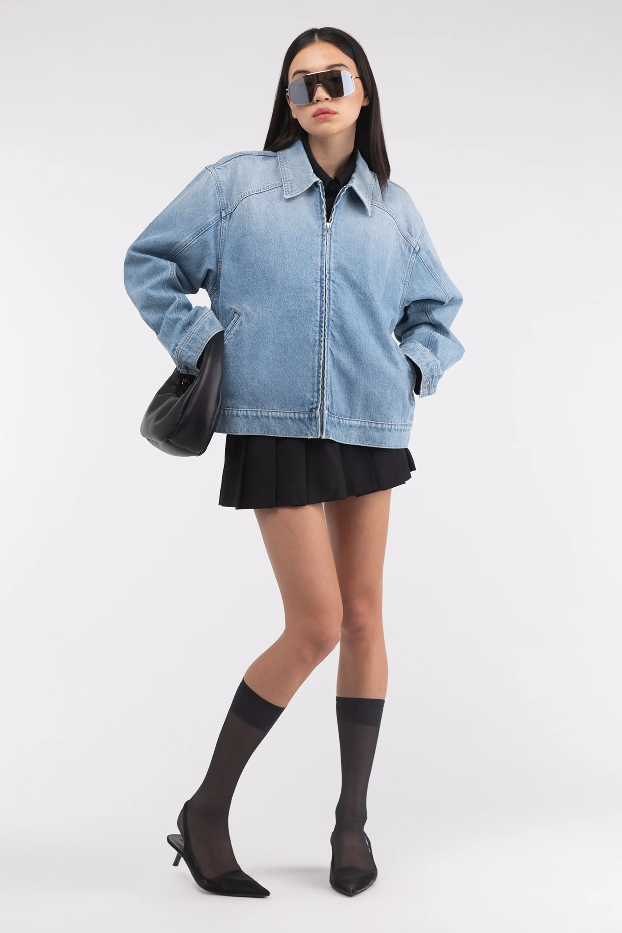 DENIM BOMBER JACKET sold by OAK AND FORT product image thumbnail 2