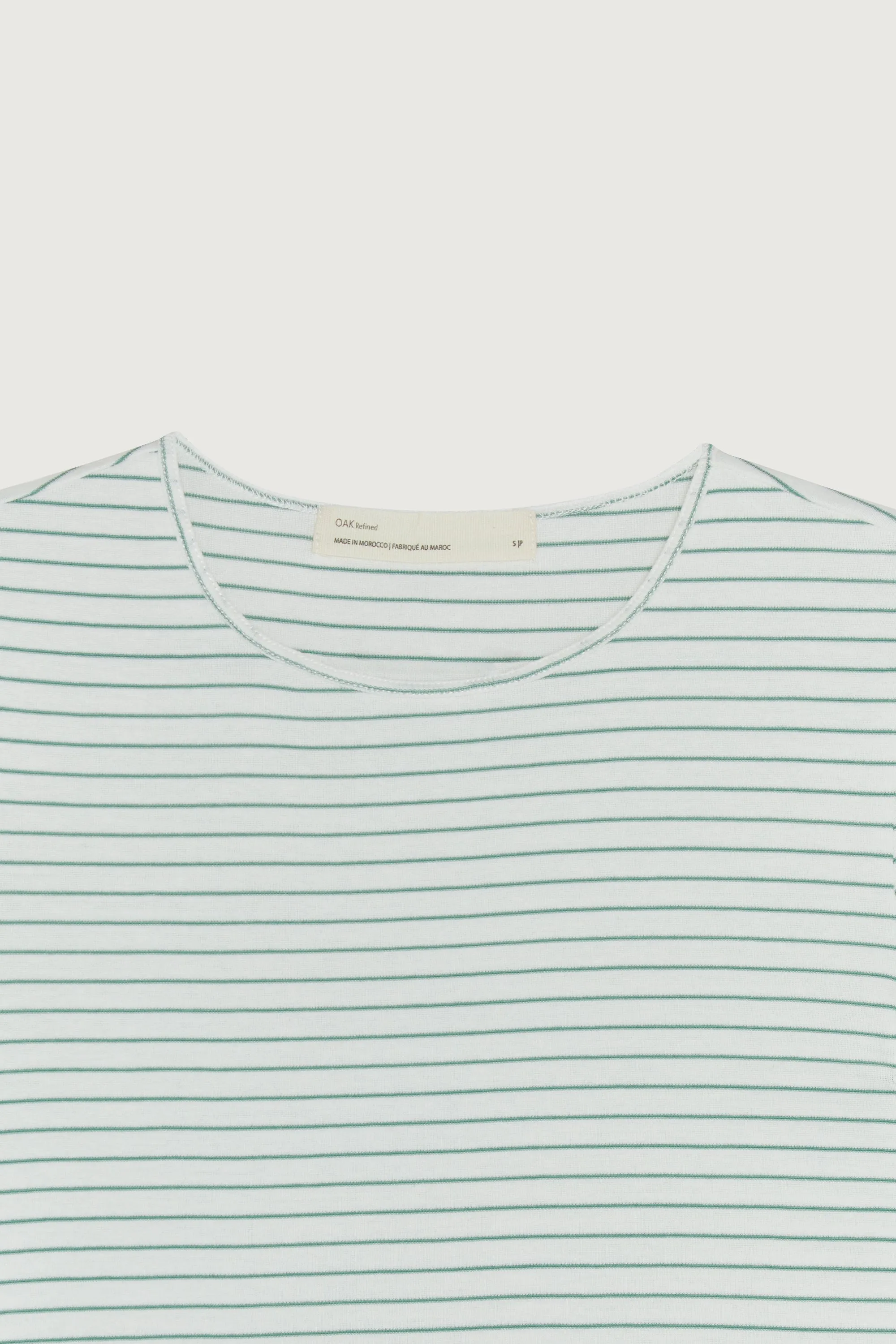 CROPPED STRIPED TEE sold by OAK AND FORT product image thumbnail 4