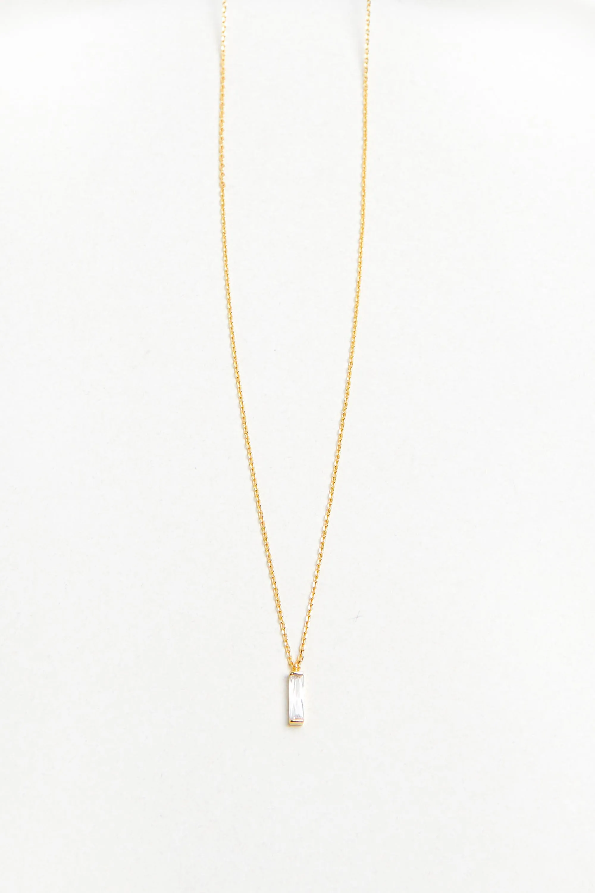 NECKLACE WITH TINY BAR PENDANT sold by OAK AND FORT product image thumbnail 2