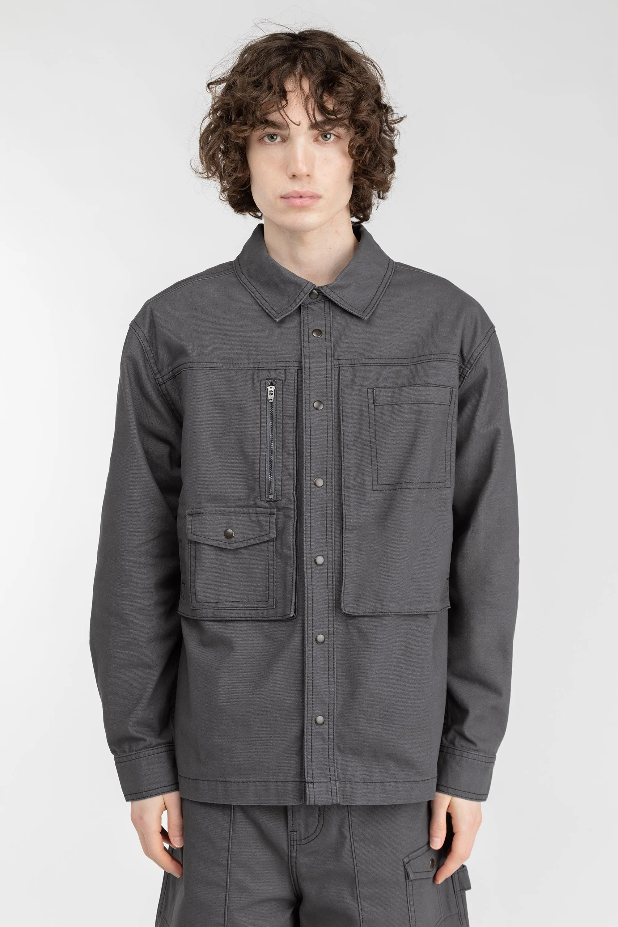 COTTON-TWILL BUTTON UP SHIRT sold by OAK AND FORT product image thumbnail 4