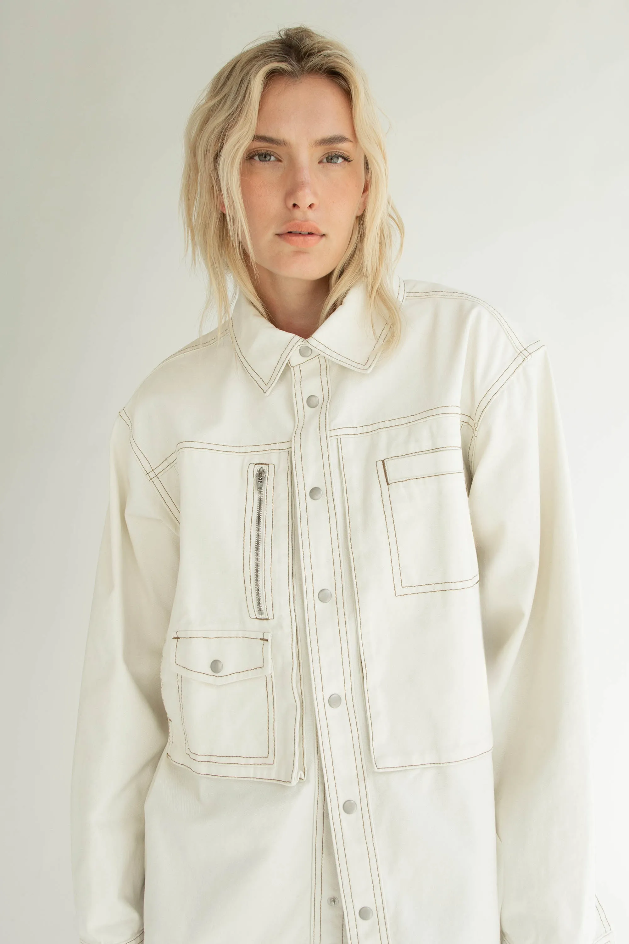 COTTON-TWILL BUTTON UP SHIRT sold by OAK AND FORT product image thumbnail 2