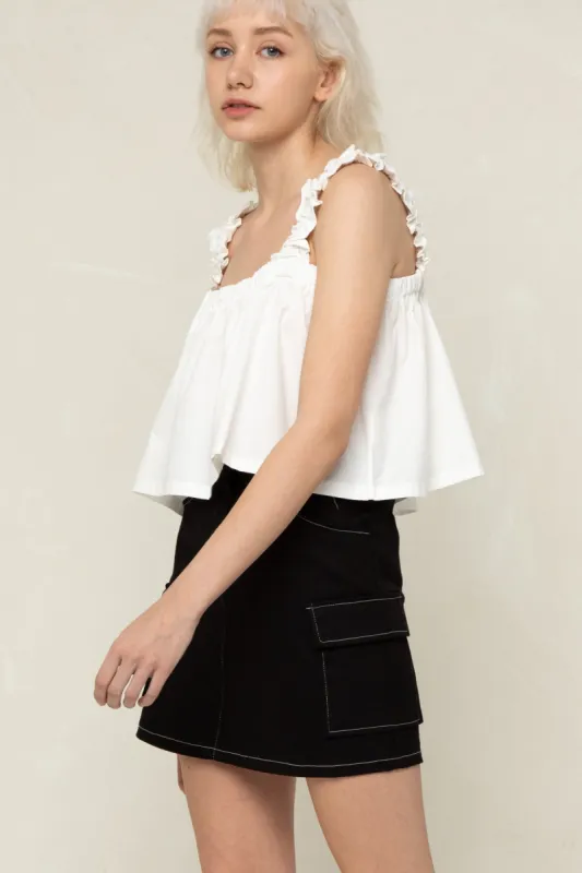 CROPPED SQUARE NECK TANK sold by OAK AND FORT