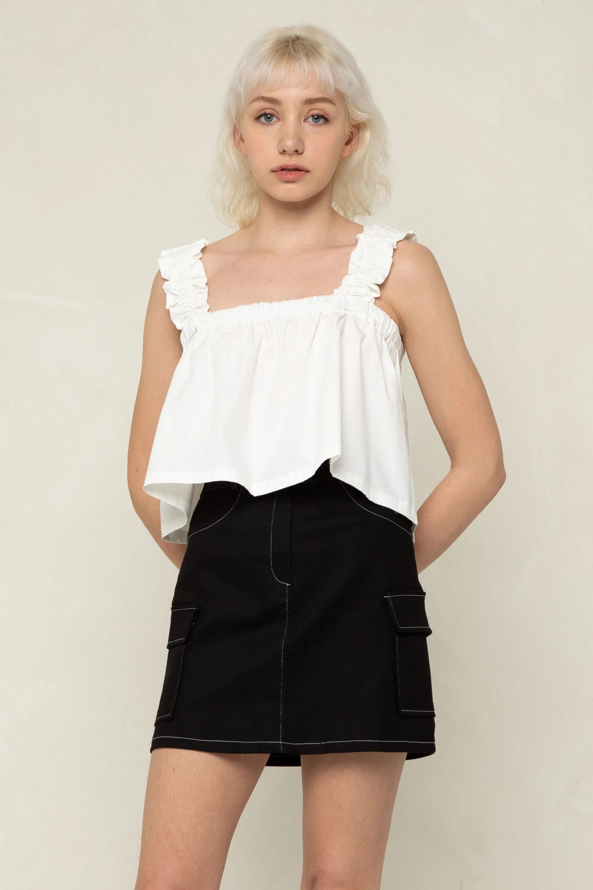 CROPPED SQUARE NECK TANK sold by OAK AND FORT product image thumbnail 3