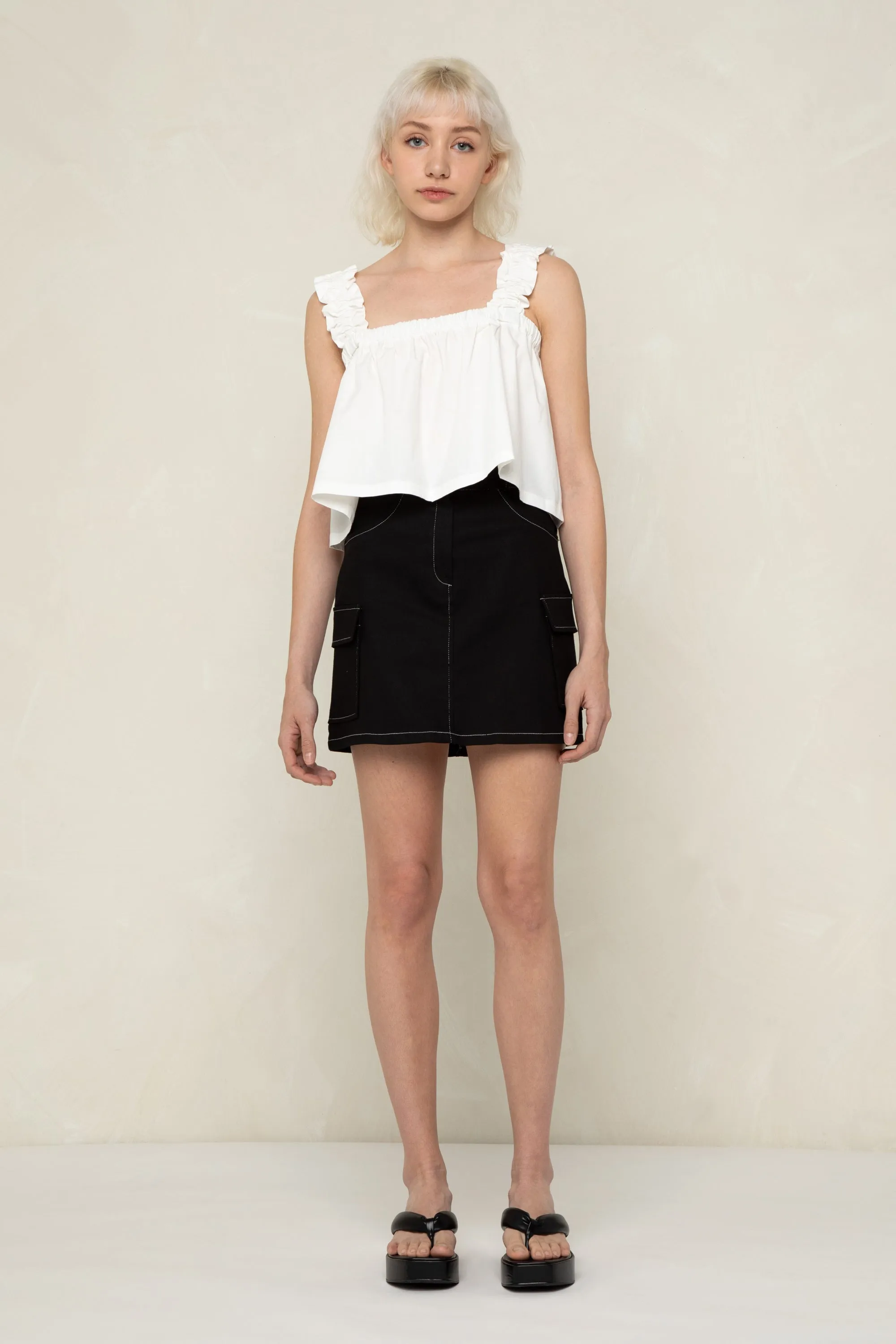 CROPPED SQUARE NECK TANK sold by OAK AND FORT product image thumbnail 2