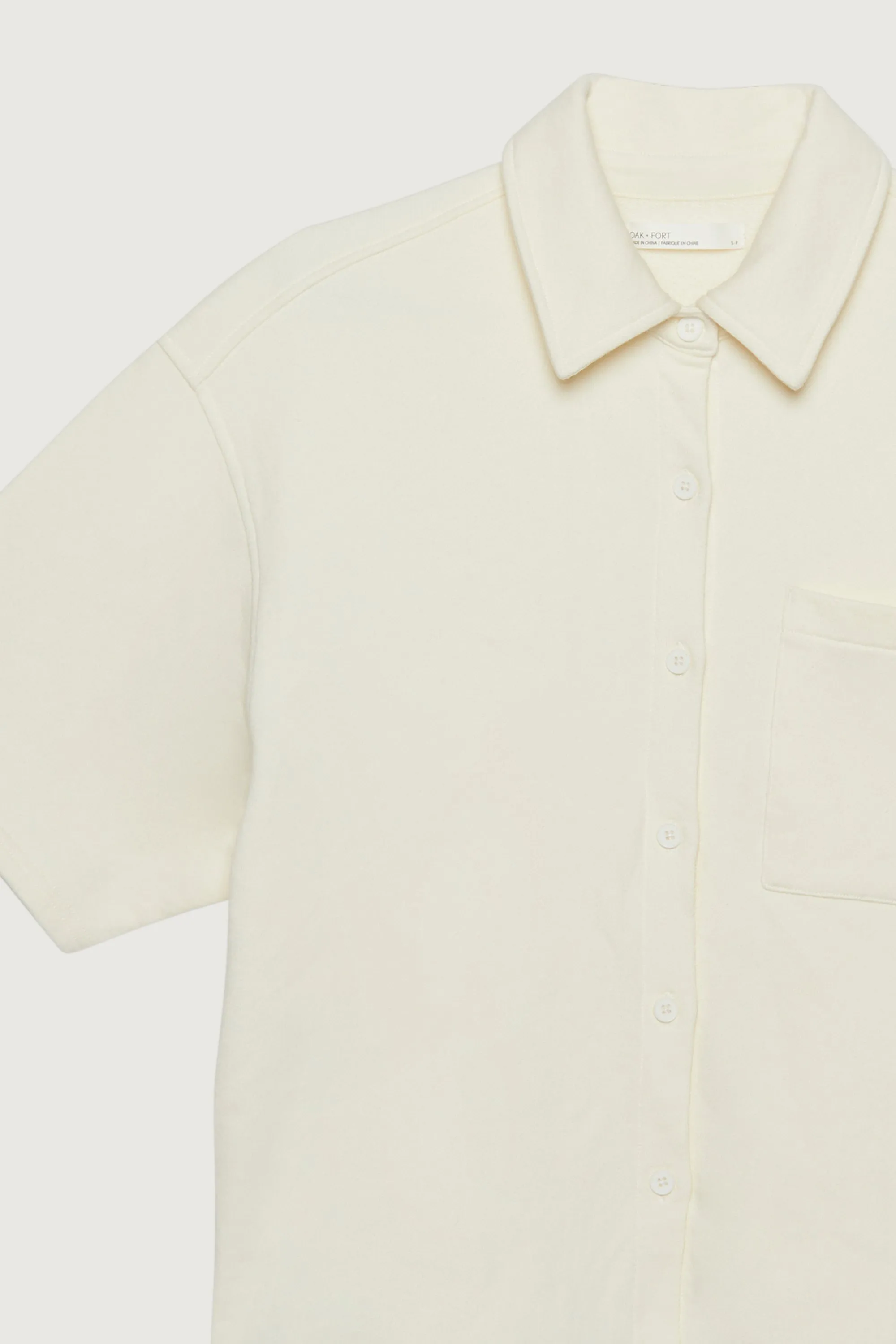 OVERSIZED TERRY BUTTON UP SHIRT sold by OAK AND FORT product image thumbnail 4