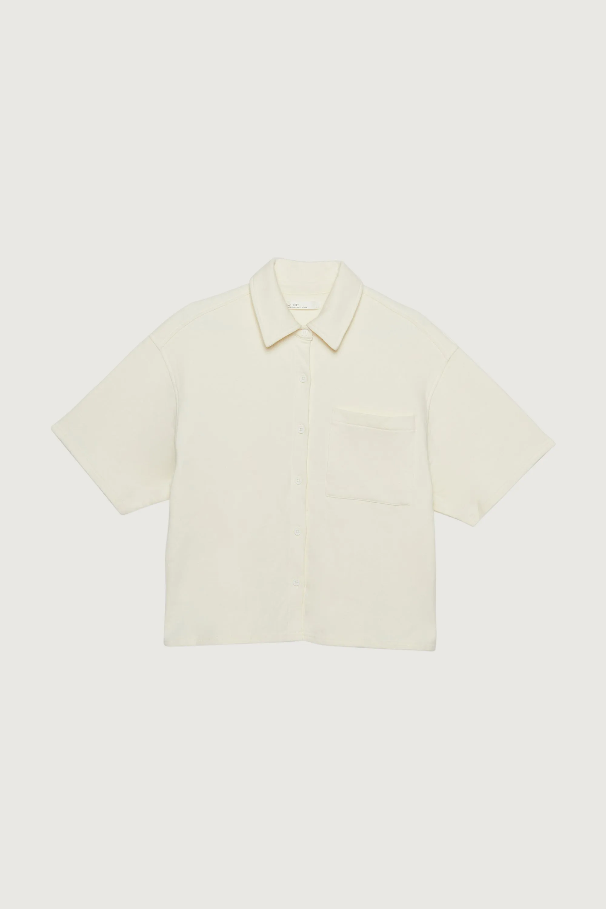 OVERSIZED TERRY BUTTON UP SHIRT sold by OAK AND FORT product image thumbnail 3