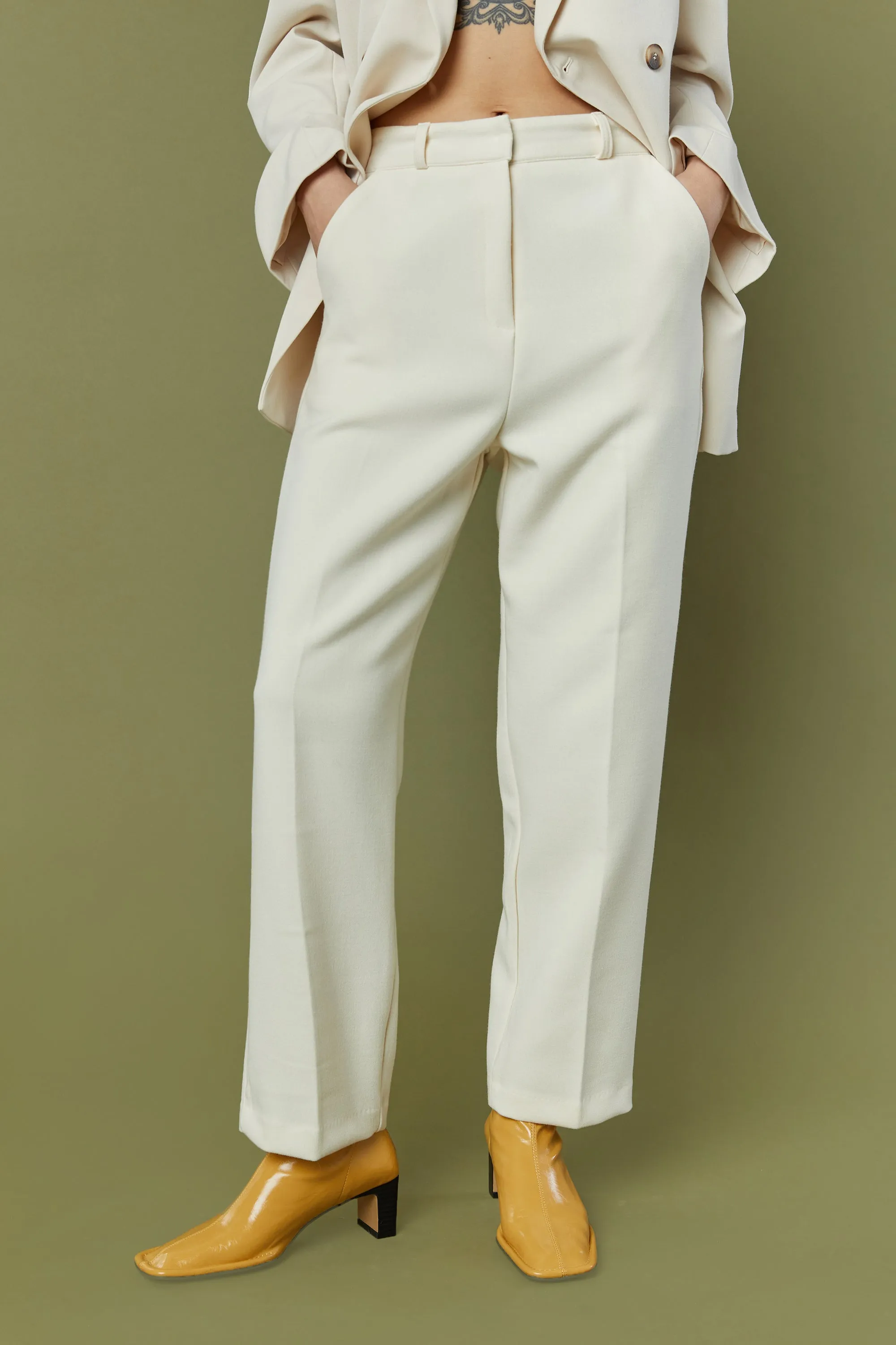STRAIGHT LEG PANT WITH PLEAT sold by OAK AND FORT product image thumbnail 2