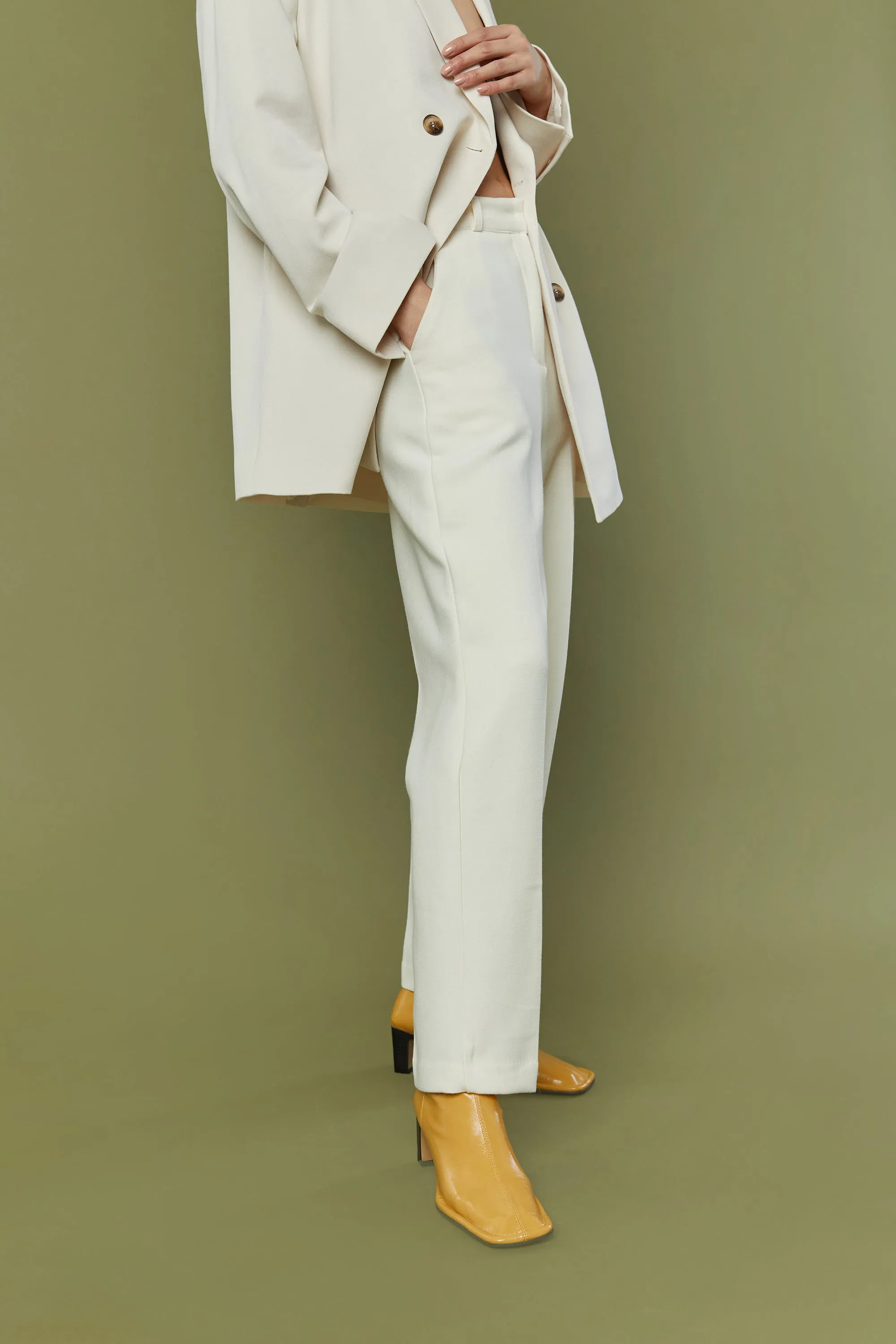 STRAIGHT LEG PANT WITH PLEAT sold by OAK AND FORT product image thumbnail 3