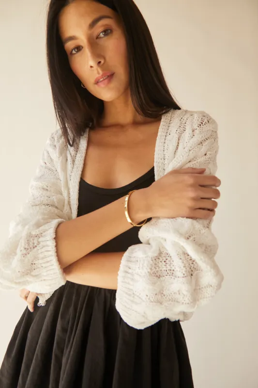 CROPPED CABLE KNIT CARDIGAN sold by OAK AND FORT