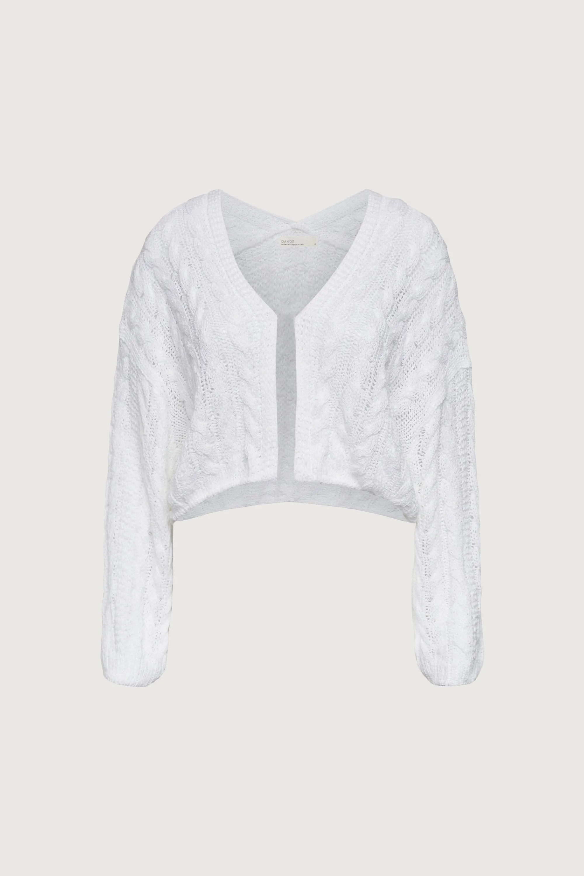 CROPPED CABLE KNIT CARDIGAN sold by OAK AND FORT product image thumbnail 4