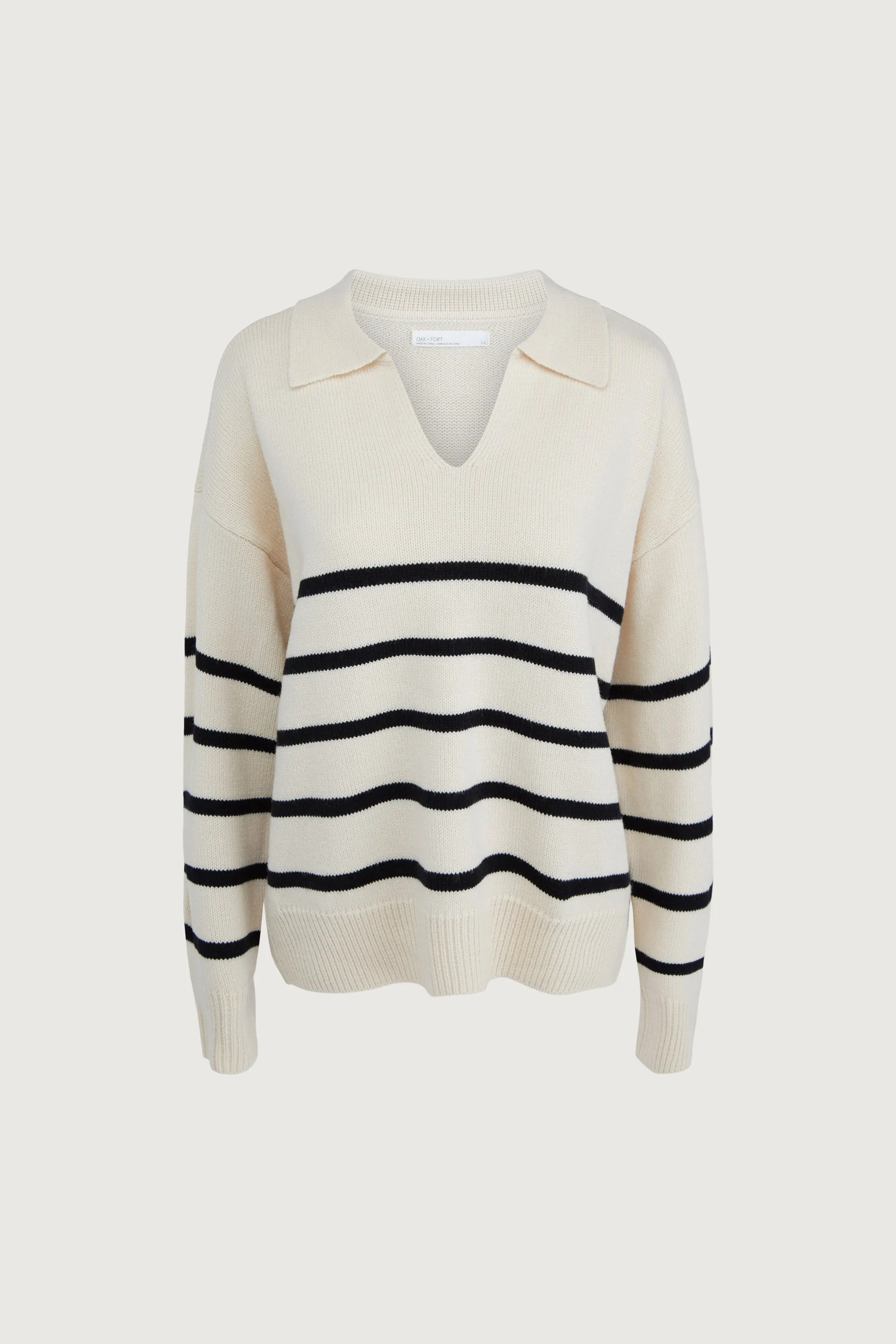 STRIPED COLLARED SWEATER sold by OAK AND FORT product image thumbnail 5