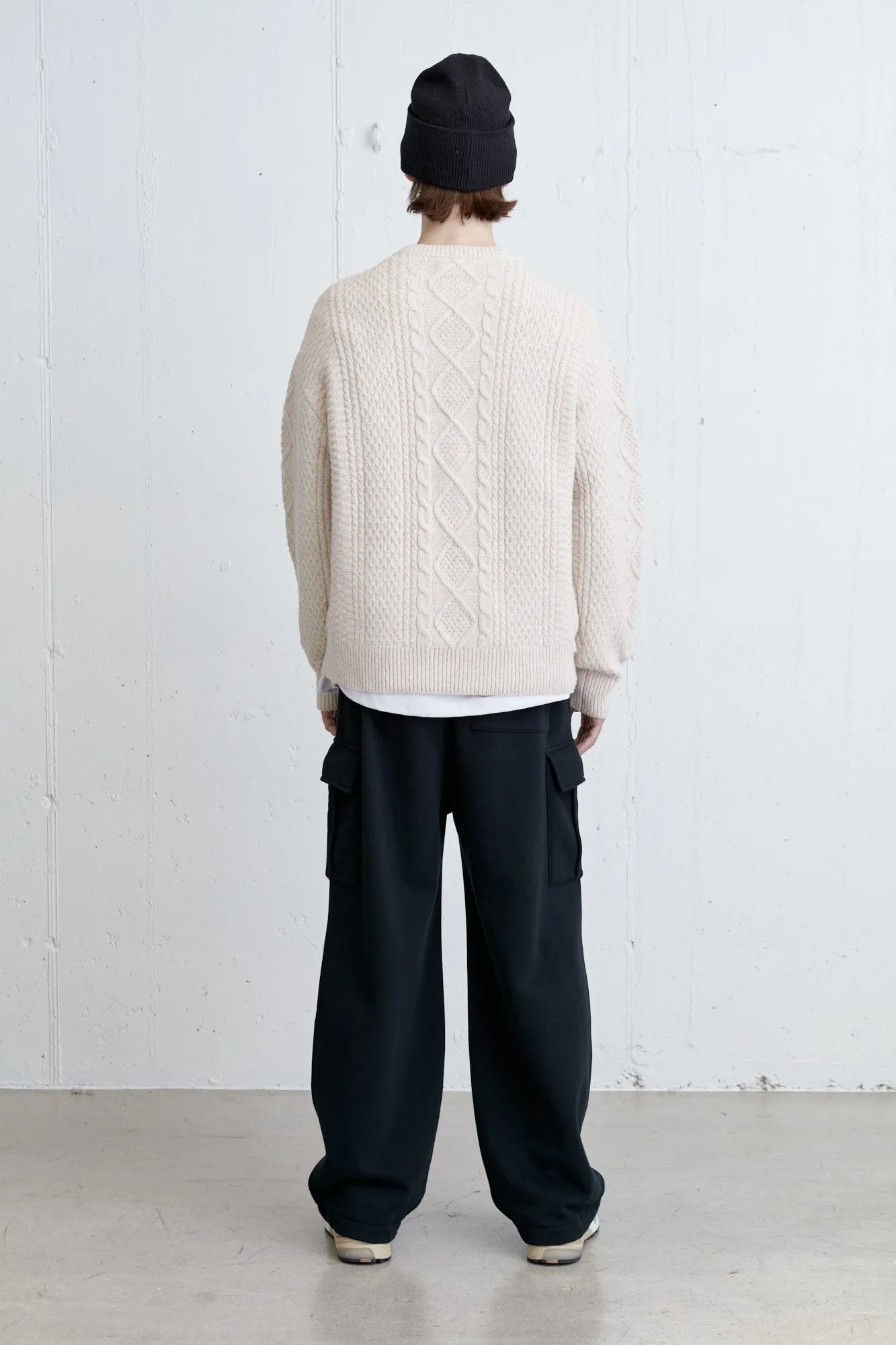 CABLE KNIT CREWNECK SWEATER sold by OAK AND FORT product image thumbnail 5