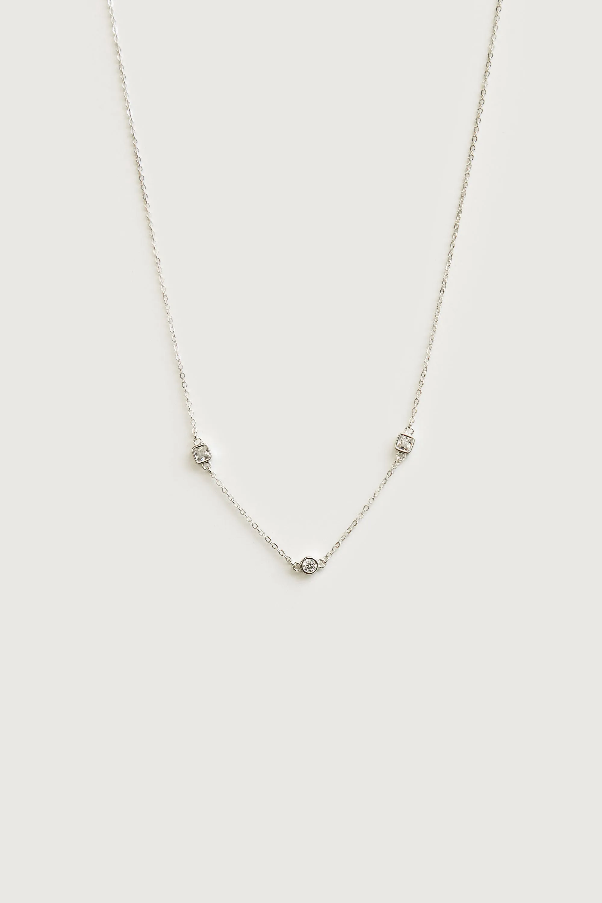 THREE ZIRCONIA NECKLACE sold by OAK AND FORT product image thumbnail 2