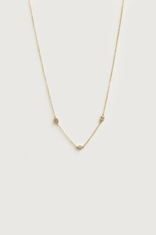 THREE ZIRCONIA NECKLACE sold by OAK AND FORT