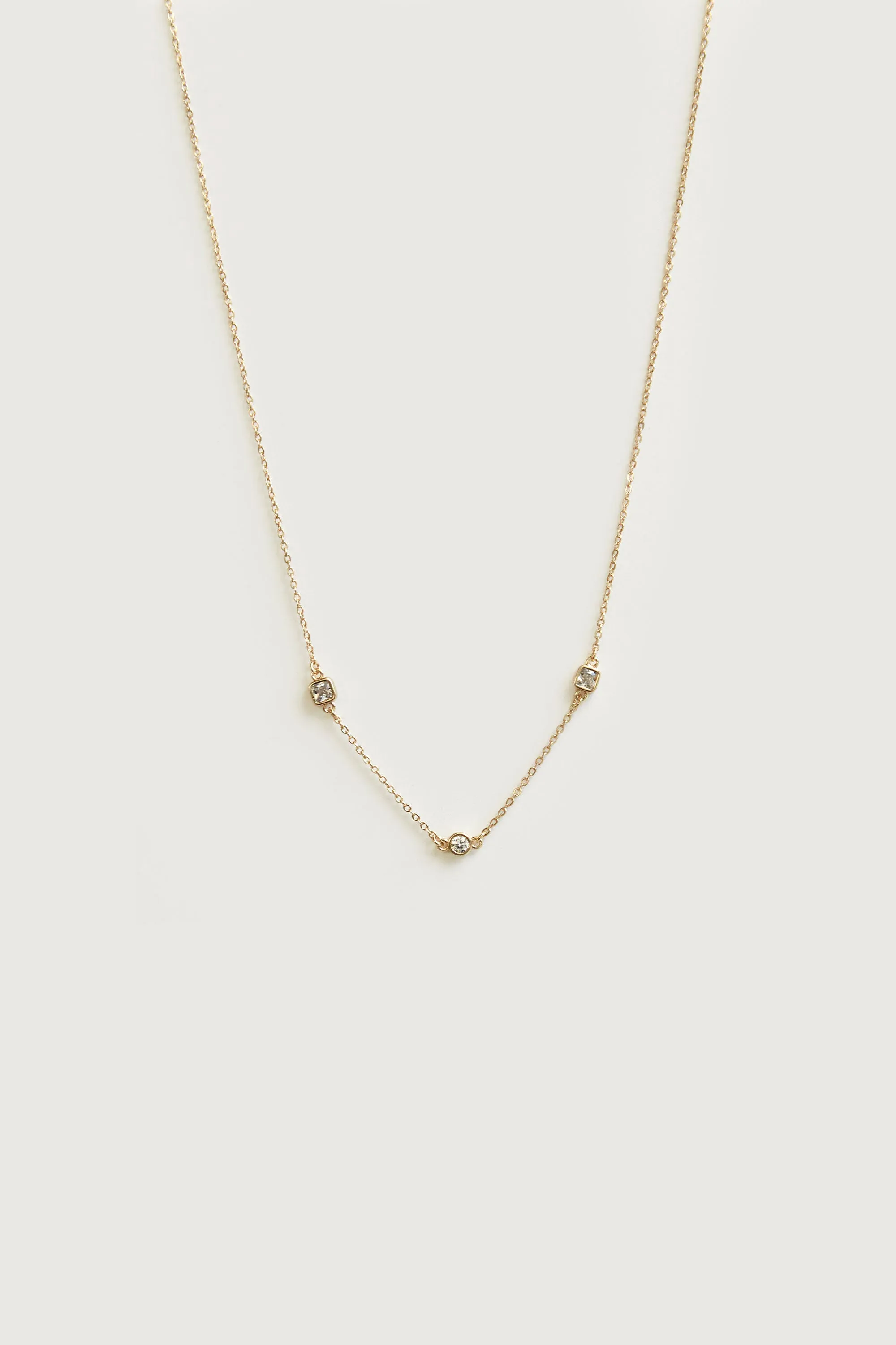 THREE ZIRCONIA NECKLACE sold by OAK AND FORT