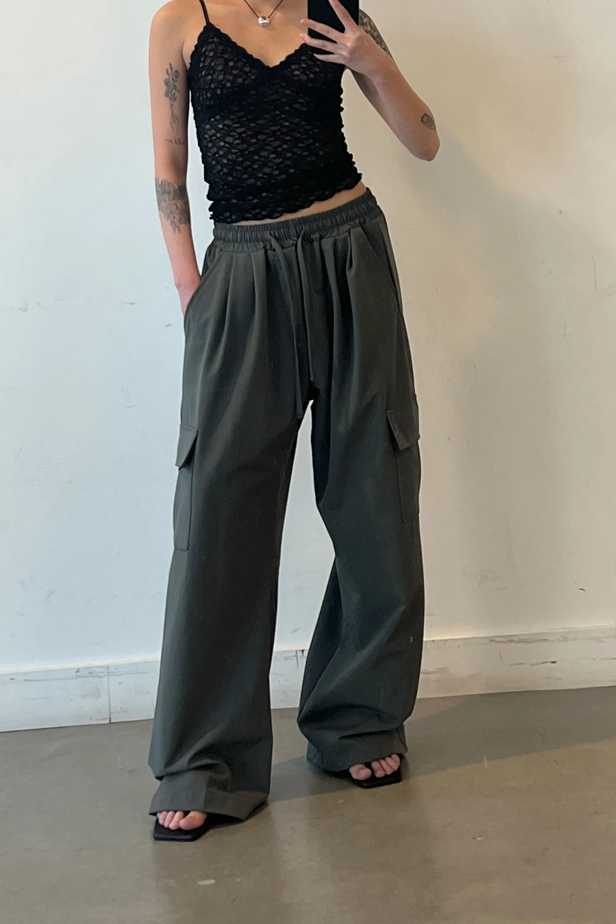 PLEATED CARGO PANTS sold by OAK AND FORT product image thumbnail 2