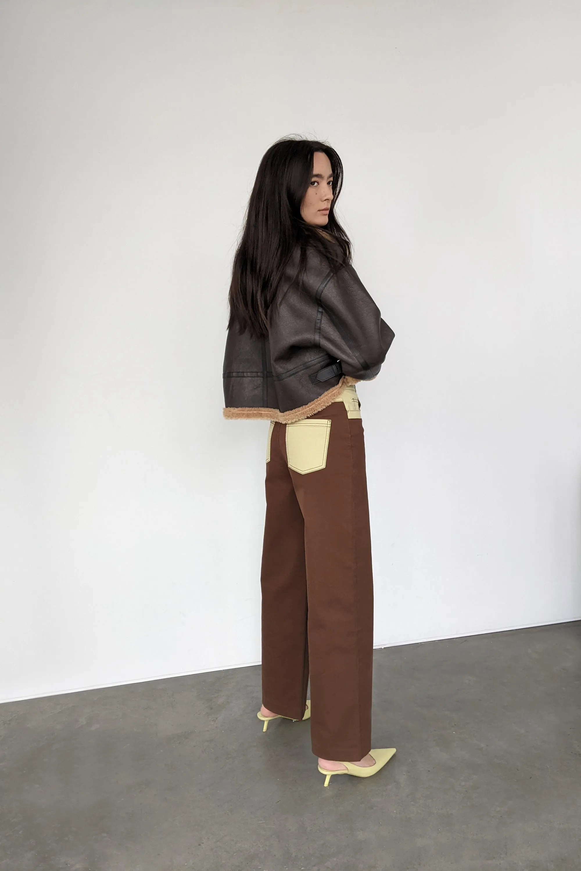 COLOUR BLOCK TWILL PANT sold by OAK AND FORT product image thumbnail 2